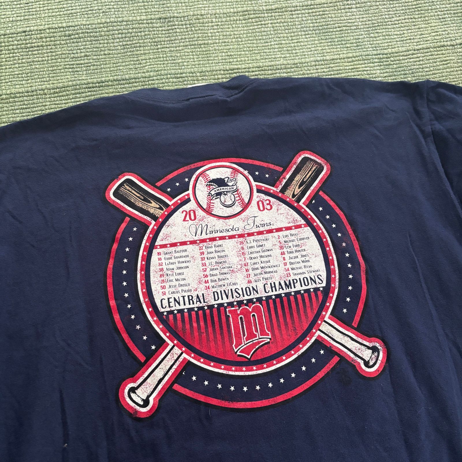 MLB × Vintage Vintage Minnesota Twins 2003 Central Division Champions Tee Size US XL / EU 56 / 4 - 5 Thumbnail