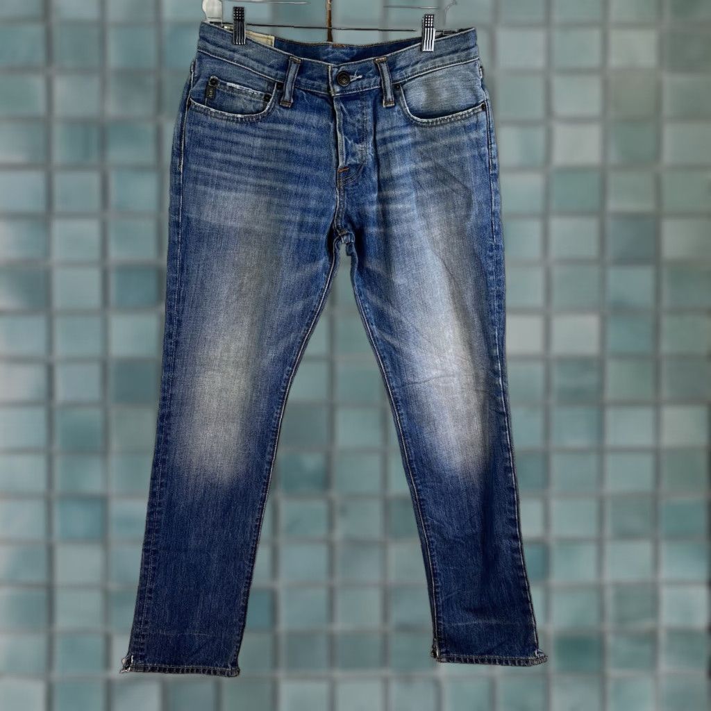 Abercrombie & Fitch Abercrombie & Fitch Denim Jeans Mens 31 Skinny Blue Vintage 90s USA Slim 5-Pocket Distressed Denim Blue jeans Mens Size 31 x 30 Size US 31 - 1 Thumbnail