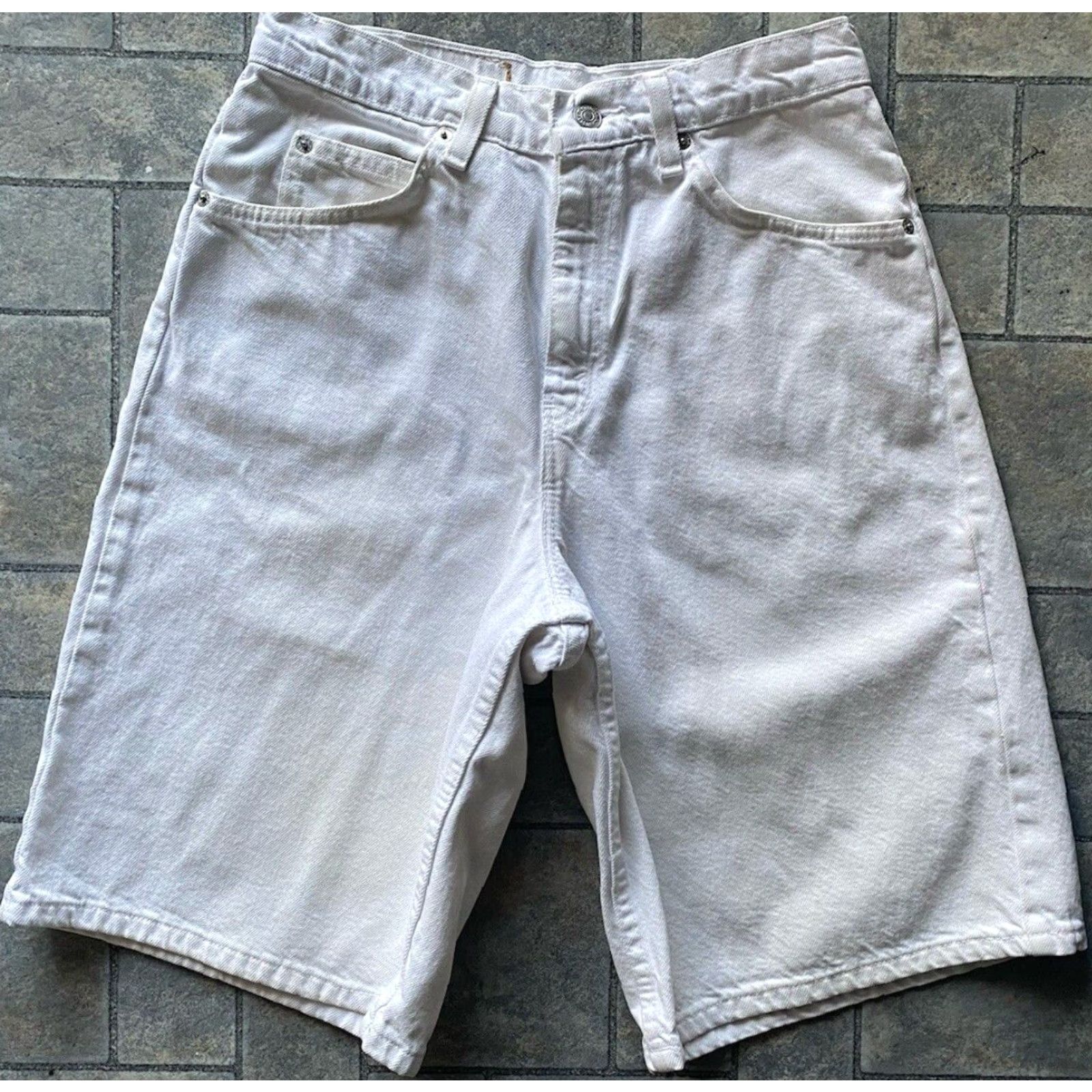 Levi's VINTAGE Levi’s 565 Orange Tab Shorts Denim White Men 30 Regular Shorts White Denim Men 30 Vintage Size US 30 / EU 46 - 2 Thumbnail