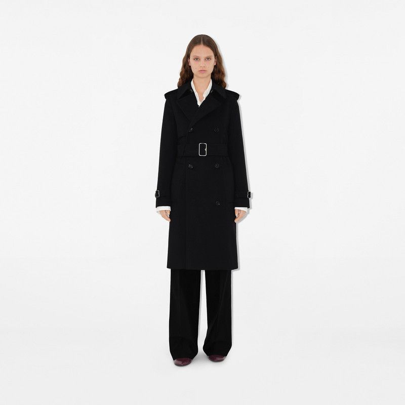 Burberry o1w1db10326 Cashmere Wrap Coat in Black Size S / US 4 / IT 40 - 2 Thumbnail