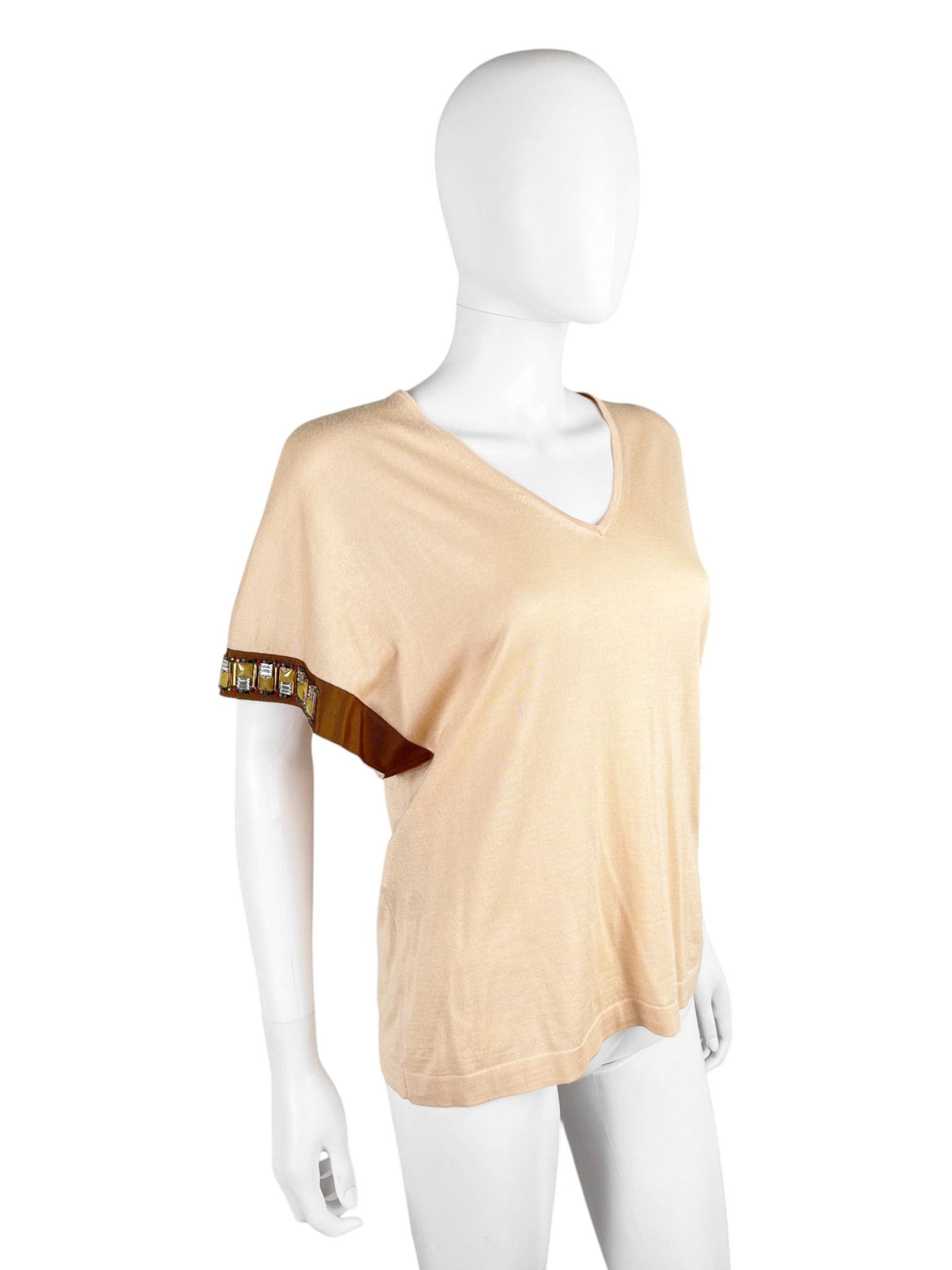 Fendi Fendi by Karl Lagerfield S/S 2010 Pink Embellished Top Size S / US 4 / IT 40 - 2 Thumbnail