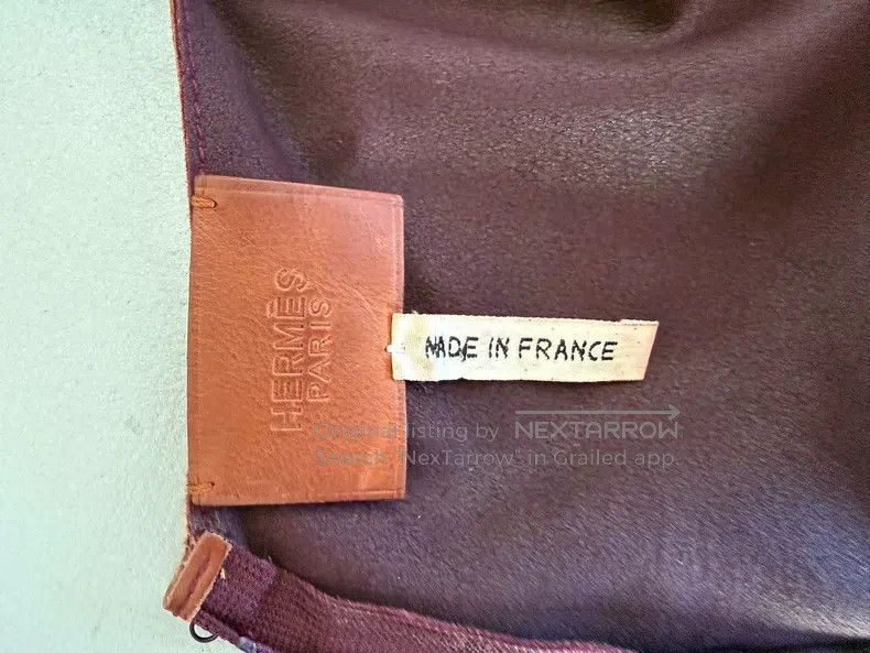Hermes Hermes Burgundy Deer Antler Leather Dress Size XS / US 0-2 / IT 36-38 - 3 Thumbnail
