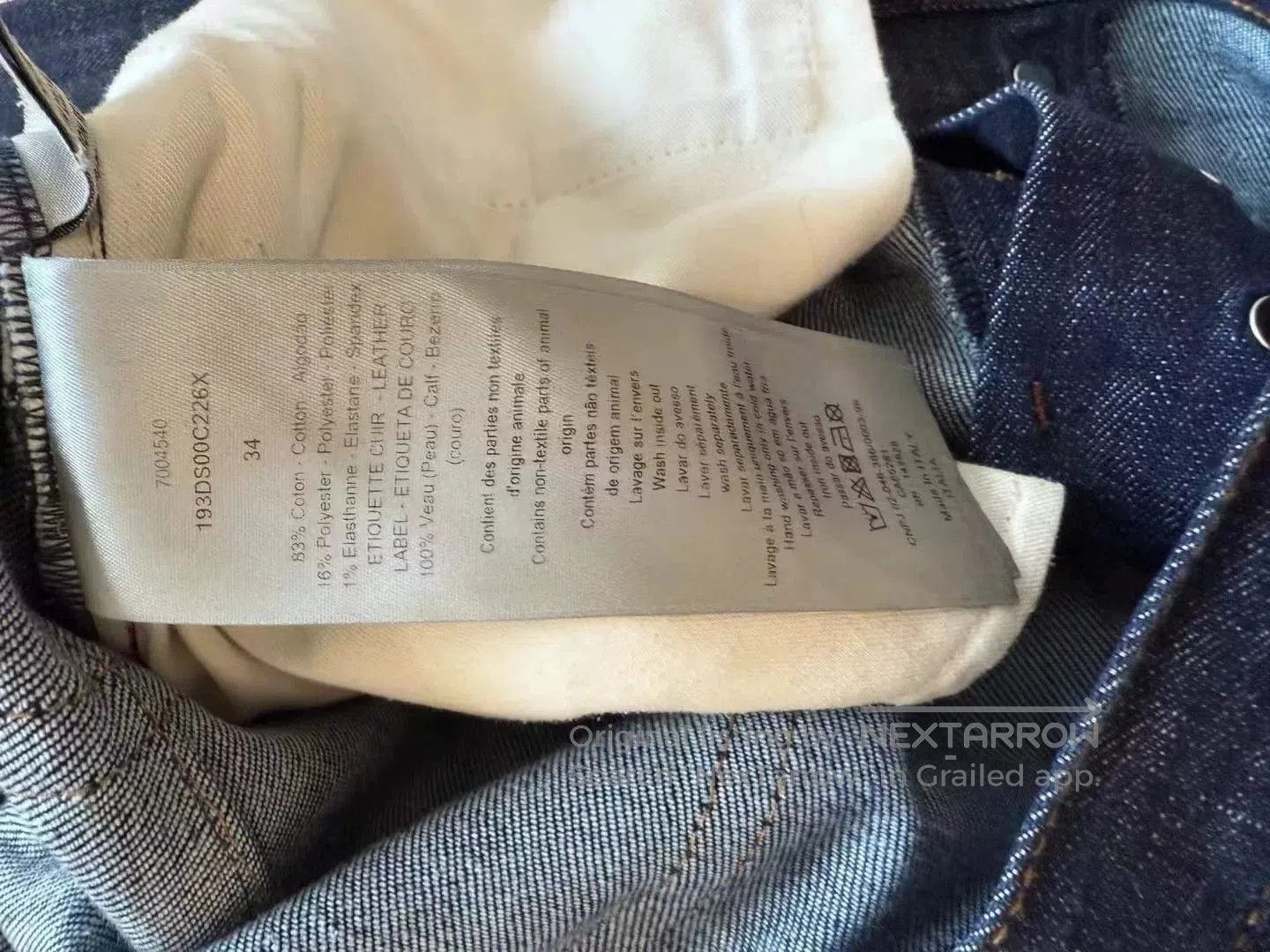 Dior Dior Dark Blue Logo Print Denim Pants. Size US 34 / EU 50 - 4 Thumbnail