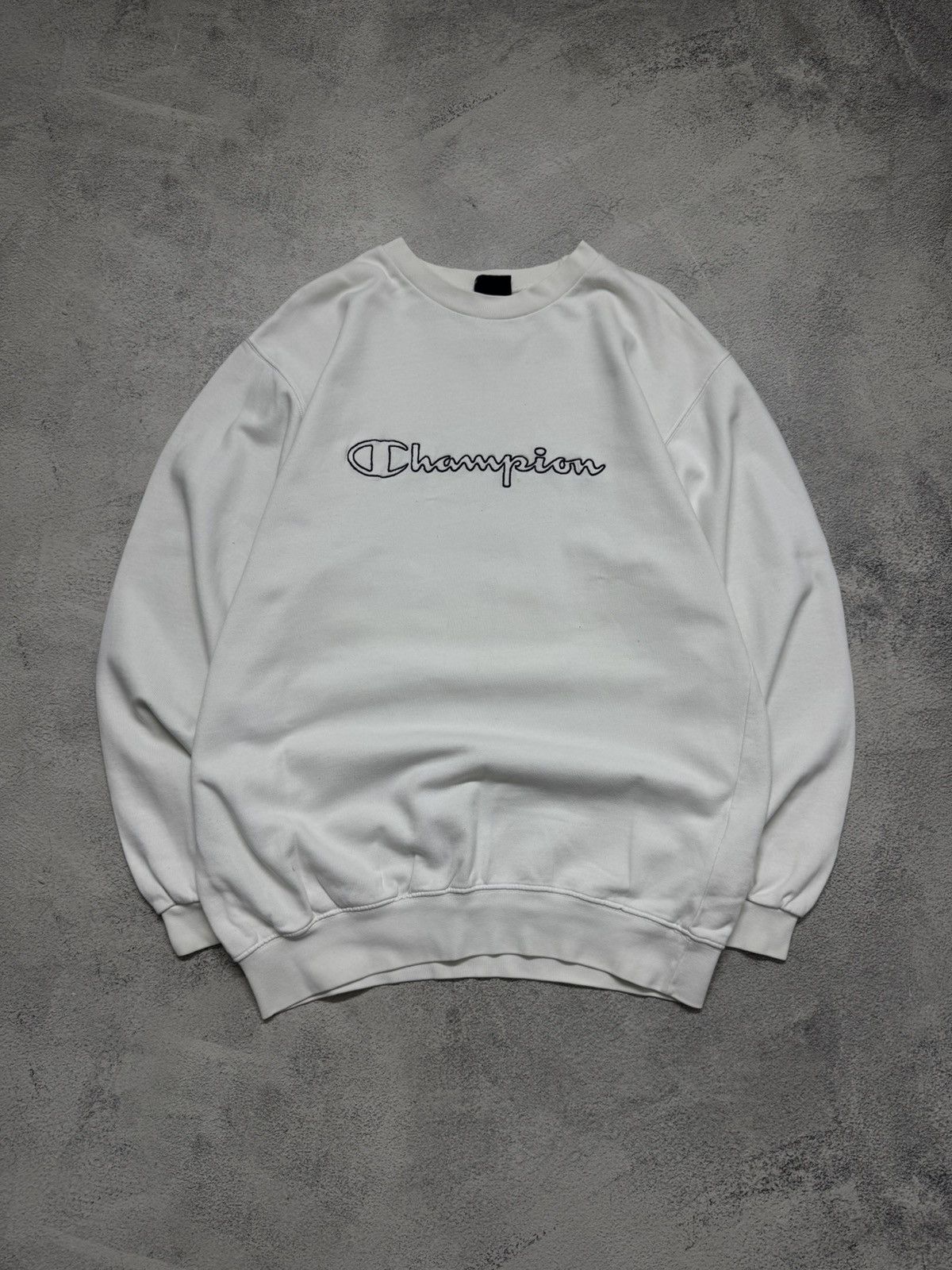 Champion Vintage Y2k Champion 🤍 Spell Out Big Logo Sweatshirt 90’s Size US L / EU 52-54 / 3 - 1 Thumbnail