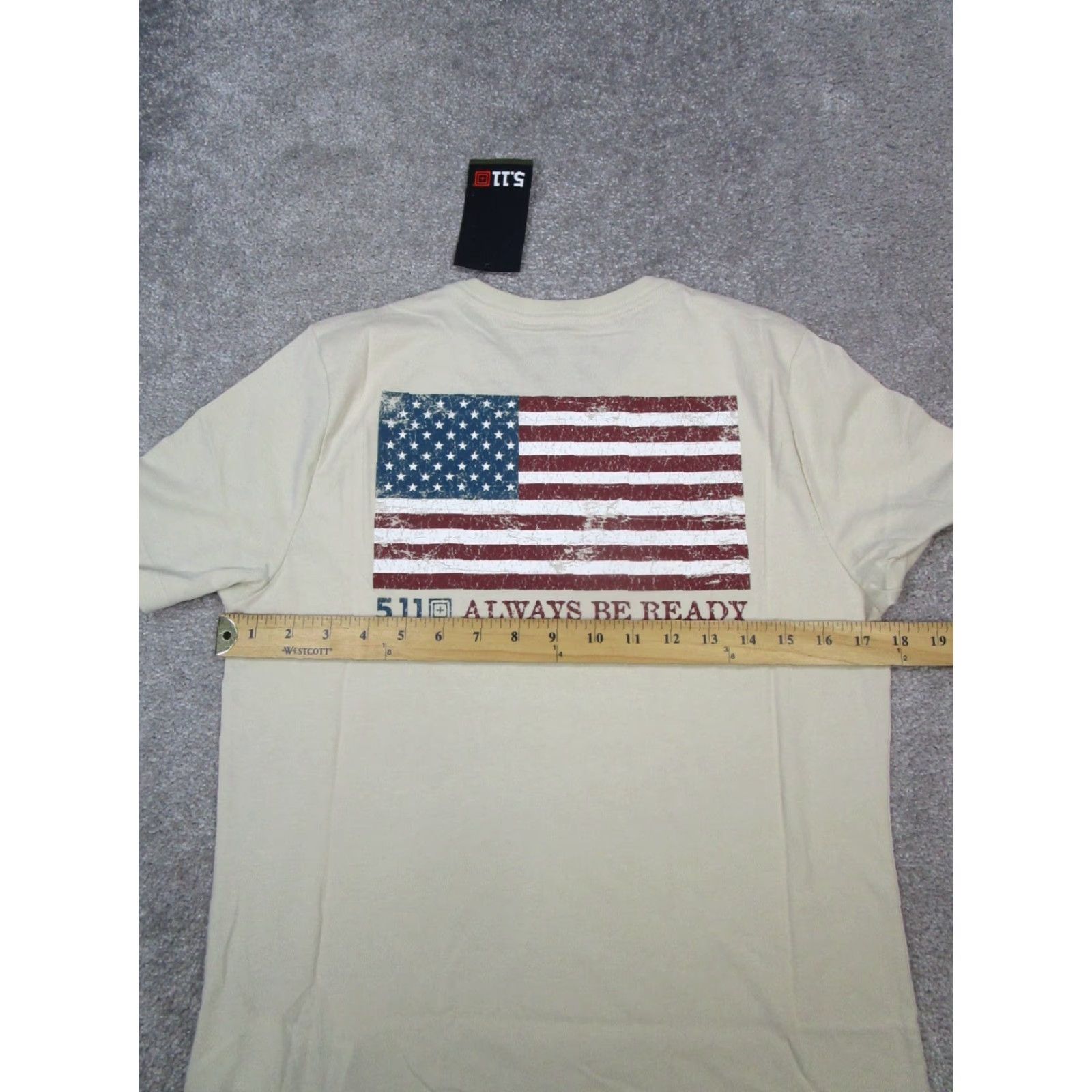 Vintage 5.11 Tactical Shirt Mens Small Beige American Flag Ss Cotton Blend Pullover New Size US S / EU 44-46 / 1 - 6 Thumbnail