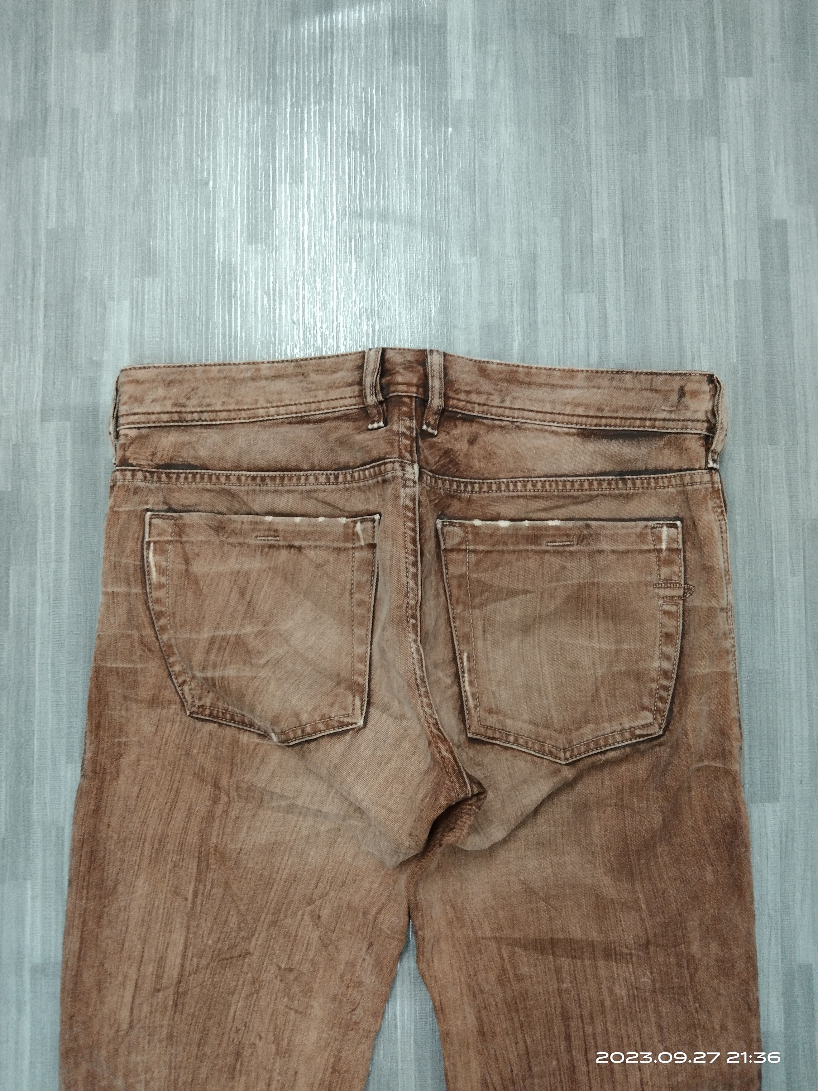 Diesel SICK FLARE DIESEL WASHED BROWM DENIM PANTS Size US 29 - 5 Thumbnail