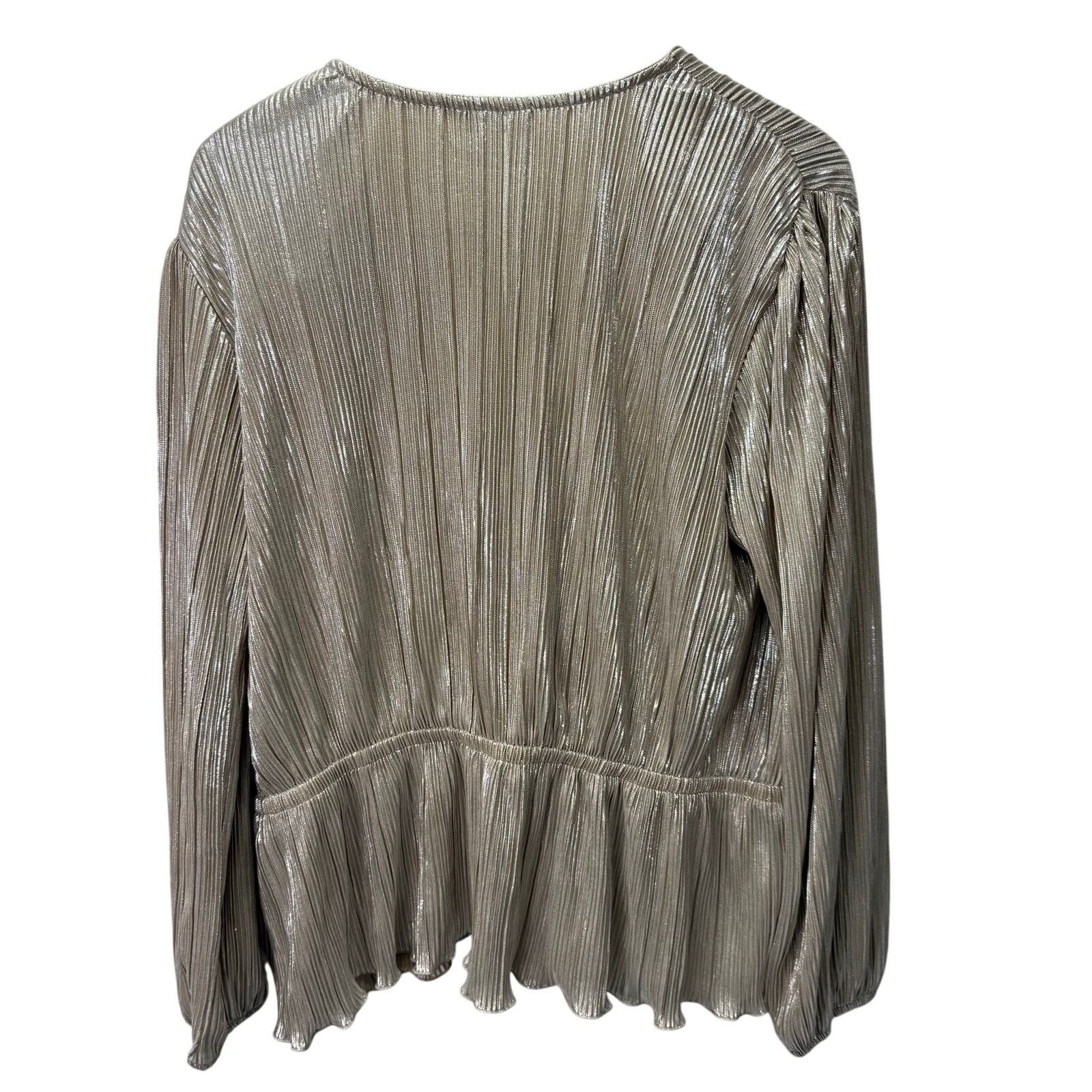 Macys Macy's On 34th Plus Blouse Top sz 1X Gold Slinky NEW #G582 Size XL / US 12-14 / IT 48-50 - 6 Thumbnail