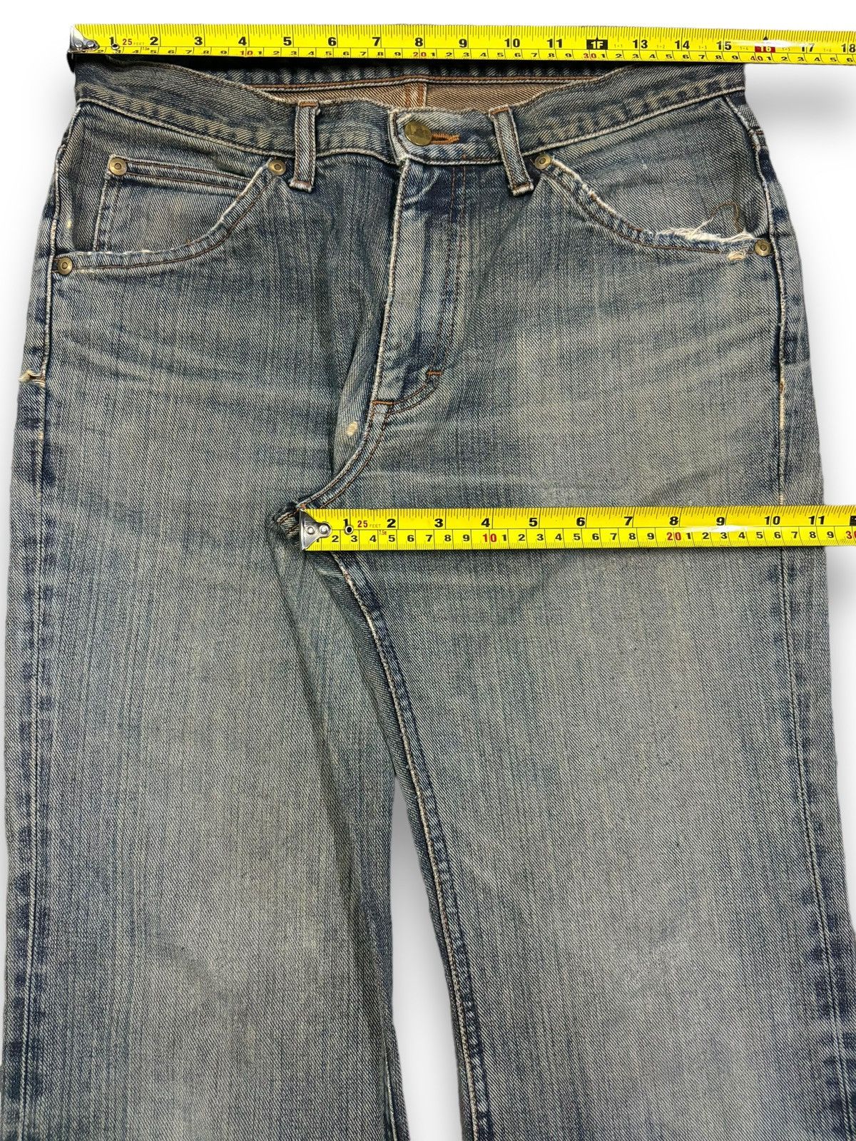 Lee Vintage 90s Lee Flare Bell Bottom Distressed Jeans Size US 30 / EU 46 - 17 Thumbnail