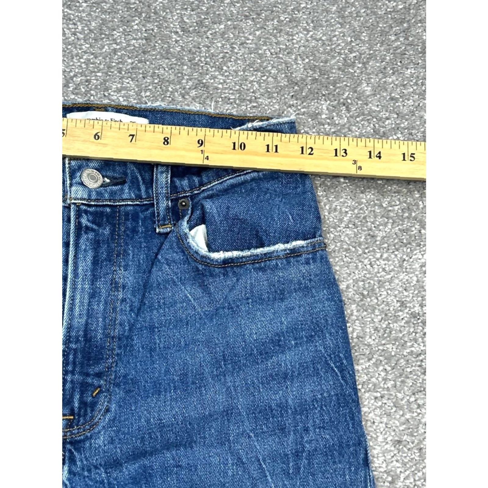 Abercrombie & Fitch Abercrombie & Fitch Curve Love The 90s Straight Jeans Womens 25 Blue Denim Ultra High Rise 23x28 Size 42" / US 20 - 3 Thumbnail