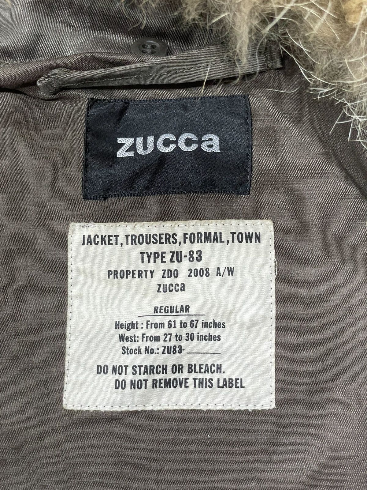 Zucca Zucca A/W 2008 Fur Neck Jacket Size S / US 4 / IT 40 - 4 Thumbnail