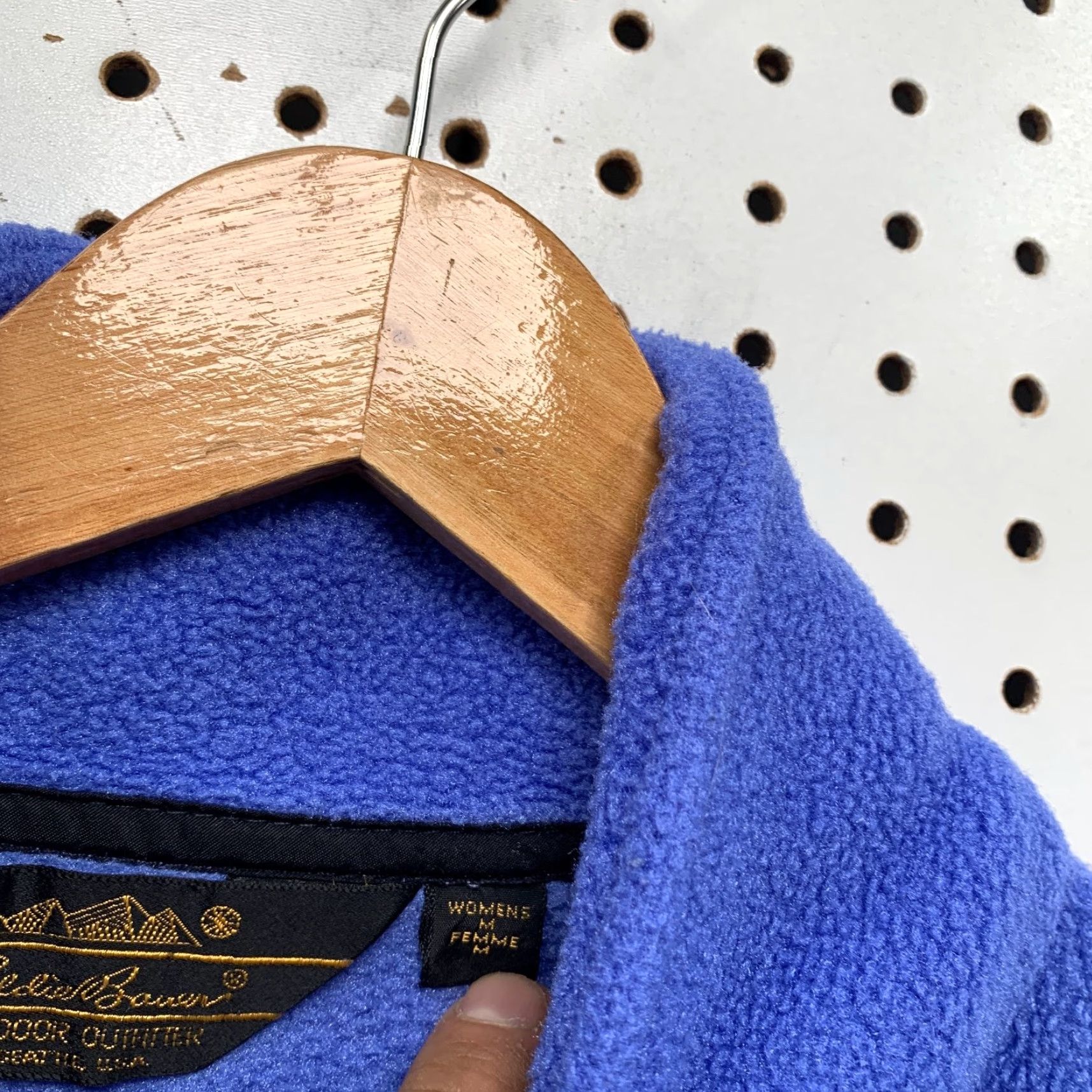 Eddie Bauer VINTAGE Eddie Bauer Fleece Jacket Womens Medium Blue Oversized Outdoor 80s Theme Mens Womens Girls Boys Size M / US 6-8 / IT 42-44 - 6 Thumbnail