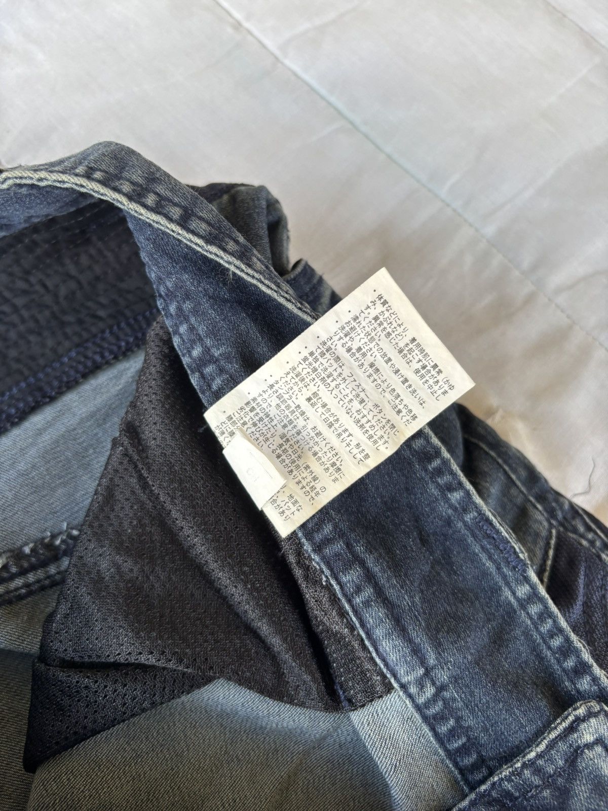 Issey Miyake 💥Vintage Moto Biker Jeans Reinforced Knee Panels Size US 32 / EU 48 - 15 Thumbnail