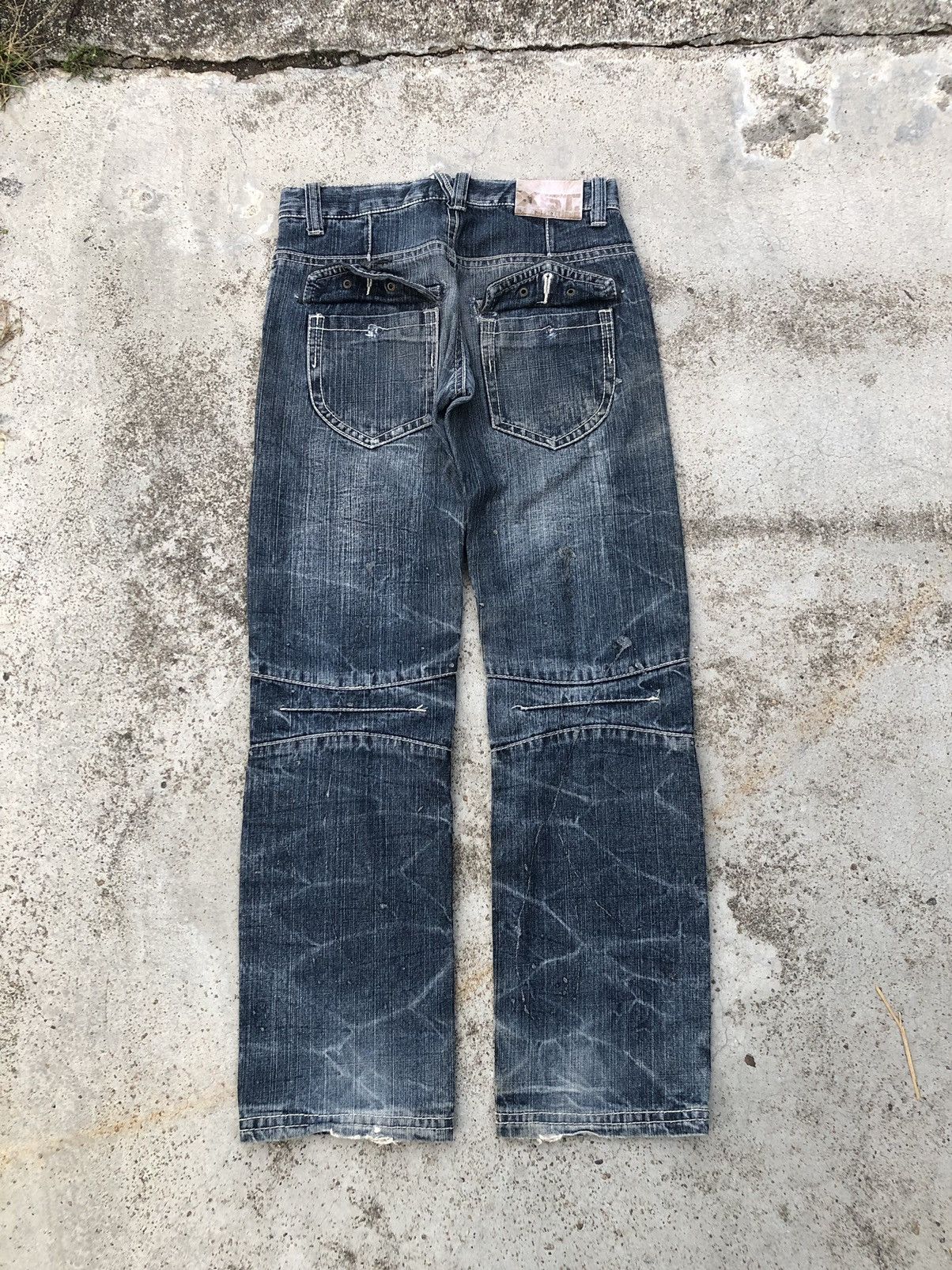 Japanese Brand BATSU STUDIO PAINTED DENIM Size US 28 / EU 44 - 10 Thumbnail