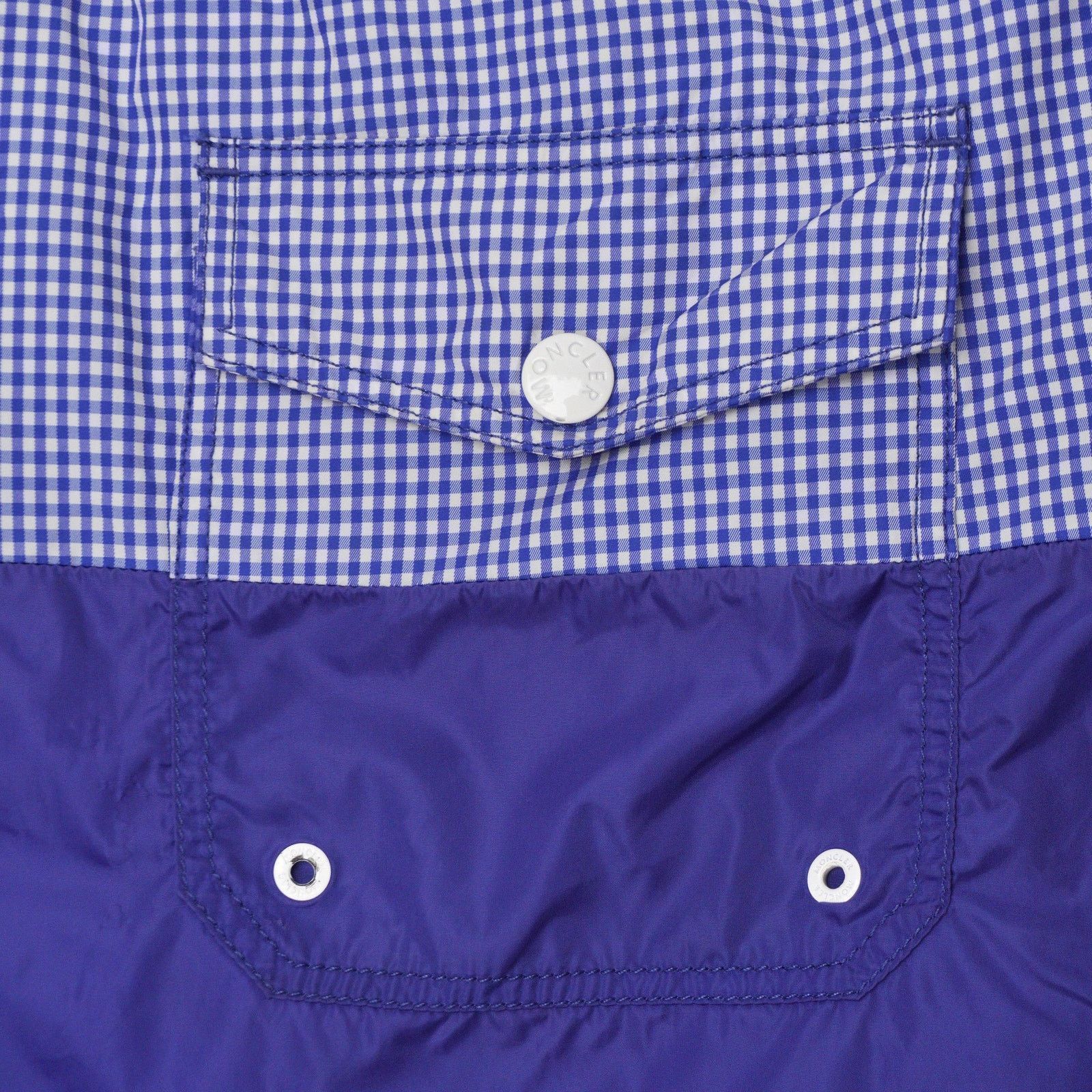 Moncler Moncler Solid Two Tone Nylon Logo Boxer Mare Swim Shorts Size US 32 / EU 48 - 5 Thumbnail