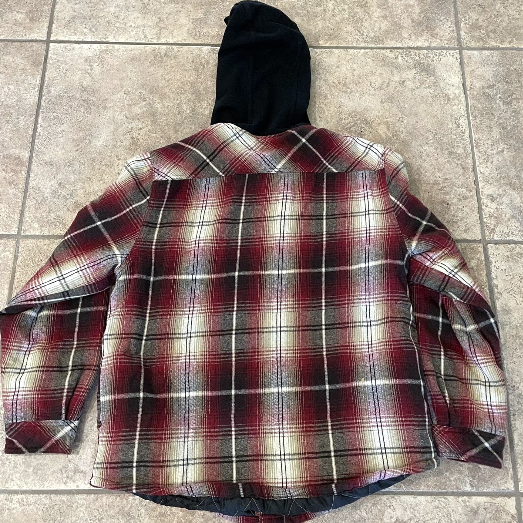 Vintage Legendary Outfitters Hoodie Mens Size L plaid quilt lined flannel Size US L / EU 52-54 / 3 - 5 Thumbnail