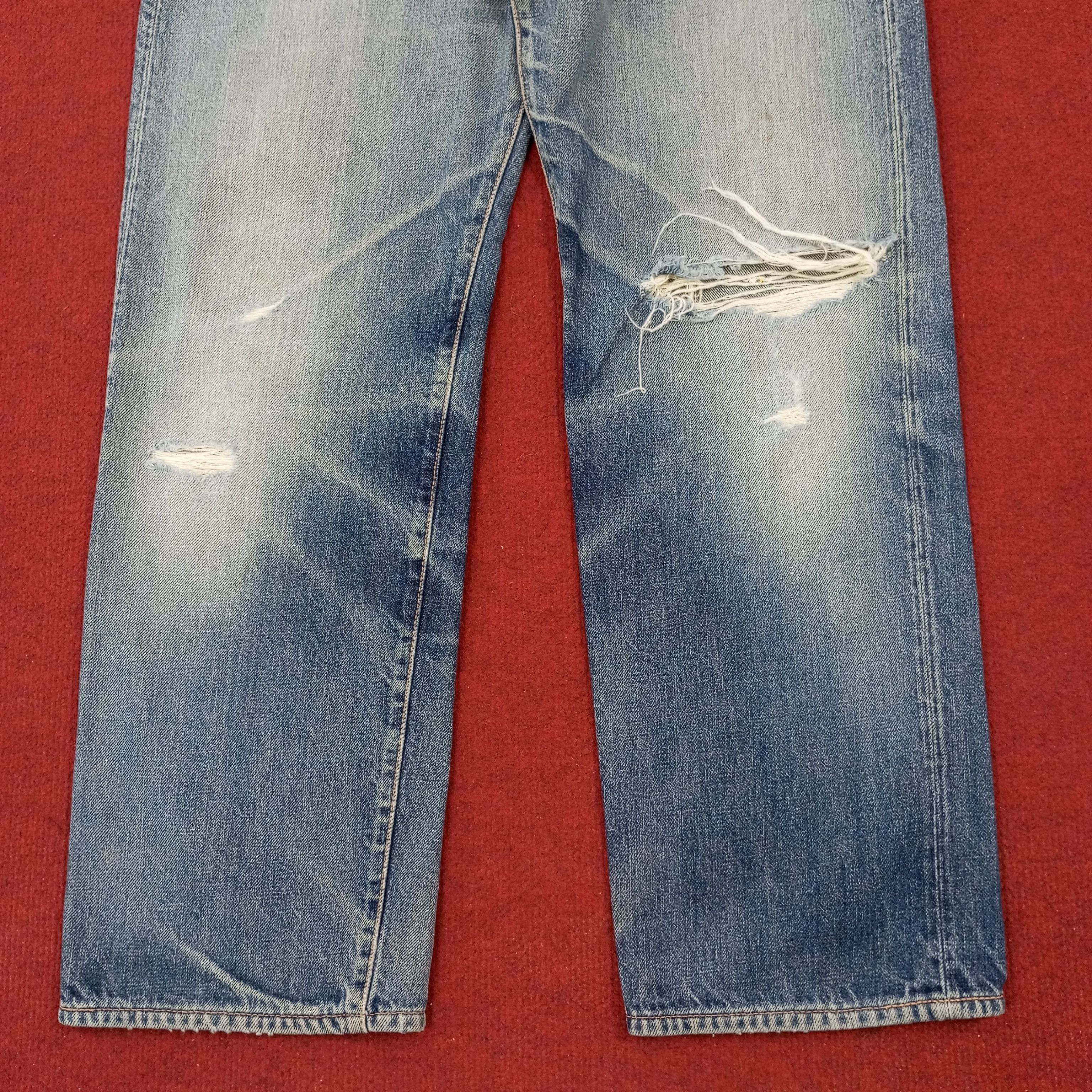 Evisu × Japanese Brand × Vintage Evisu Japanese Fashion Style Custom Daicock Distressed Jeans Size US 27 - 6 Thumbnail