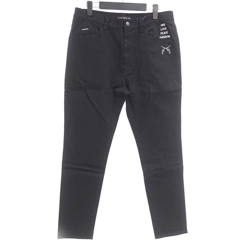 Roar roar roarguns Crystal Double Guns Black Denim Jeans K11 Size US 35 - 1 Thumbnail