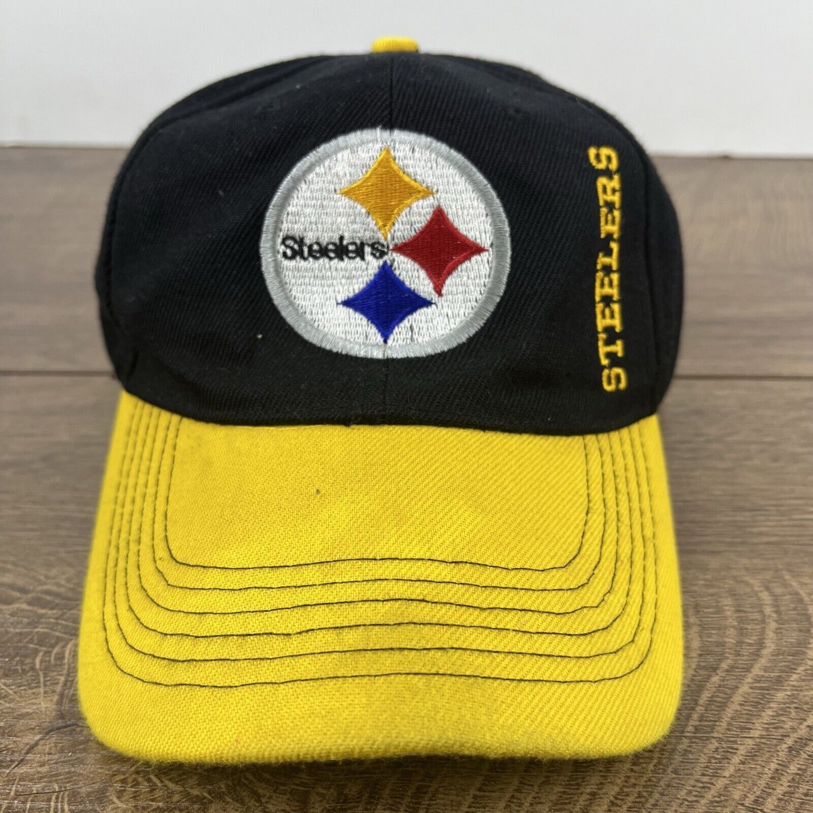 Other Pittsburgh Steelers Hat Yellow Bill Black Hat Adjustable Bla Size ONE SIZE - 6 Thumbnail