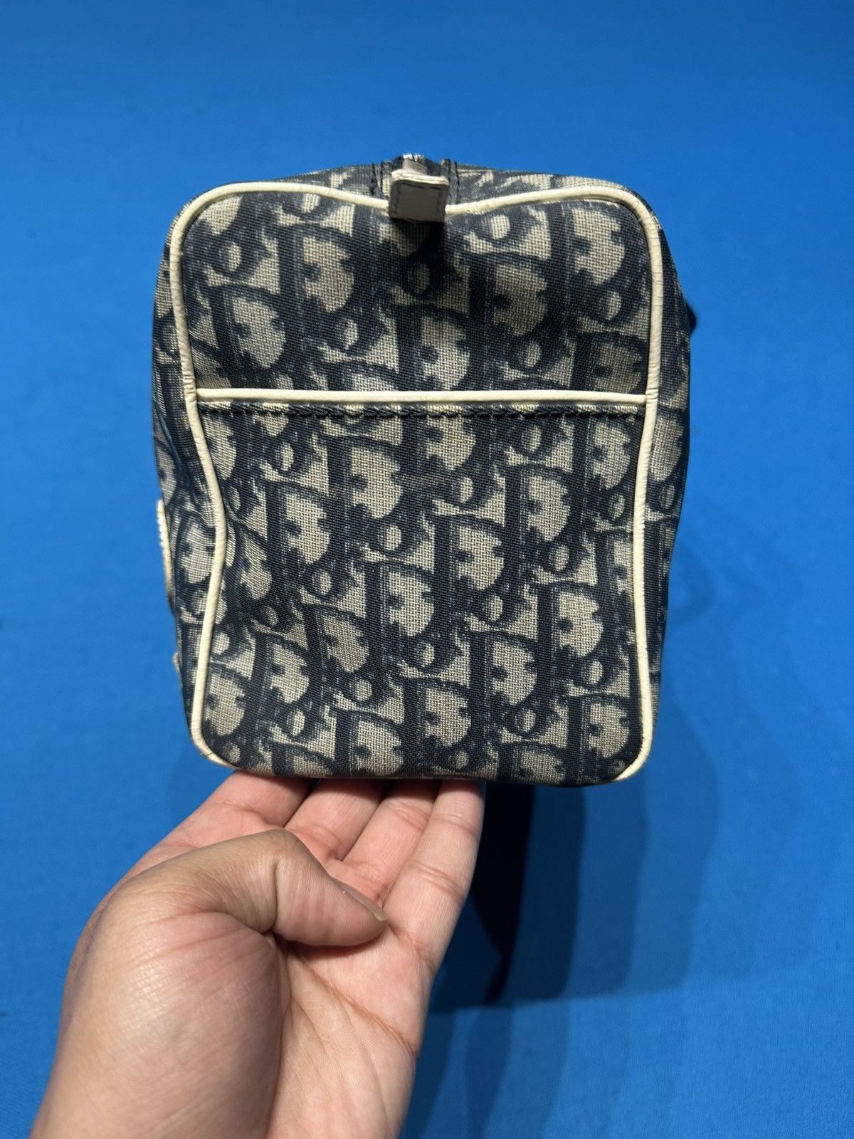 Christian Dior Monsieur × Dior × Vintage Dior Monogram Duffle Bag Blue Vintage Size ONE SIZE - 15 Thumbnail