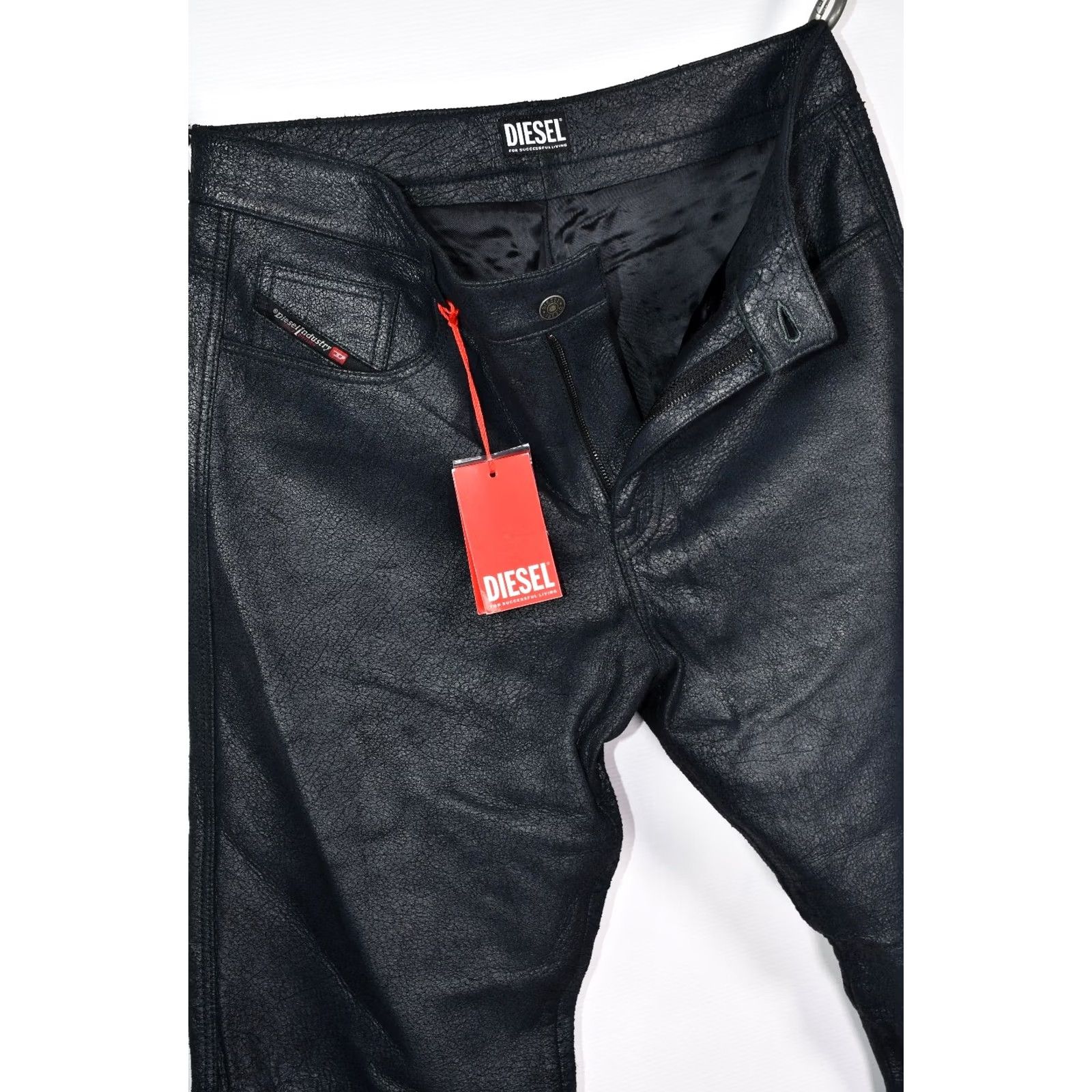Diesel Diesel L-MAC-CRK Leather Pants Mens Black W34 Pants Leather Mens Wool? Size US 34 / EU 50 - 6 Thumbnail