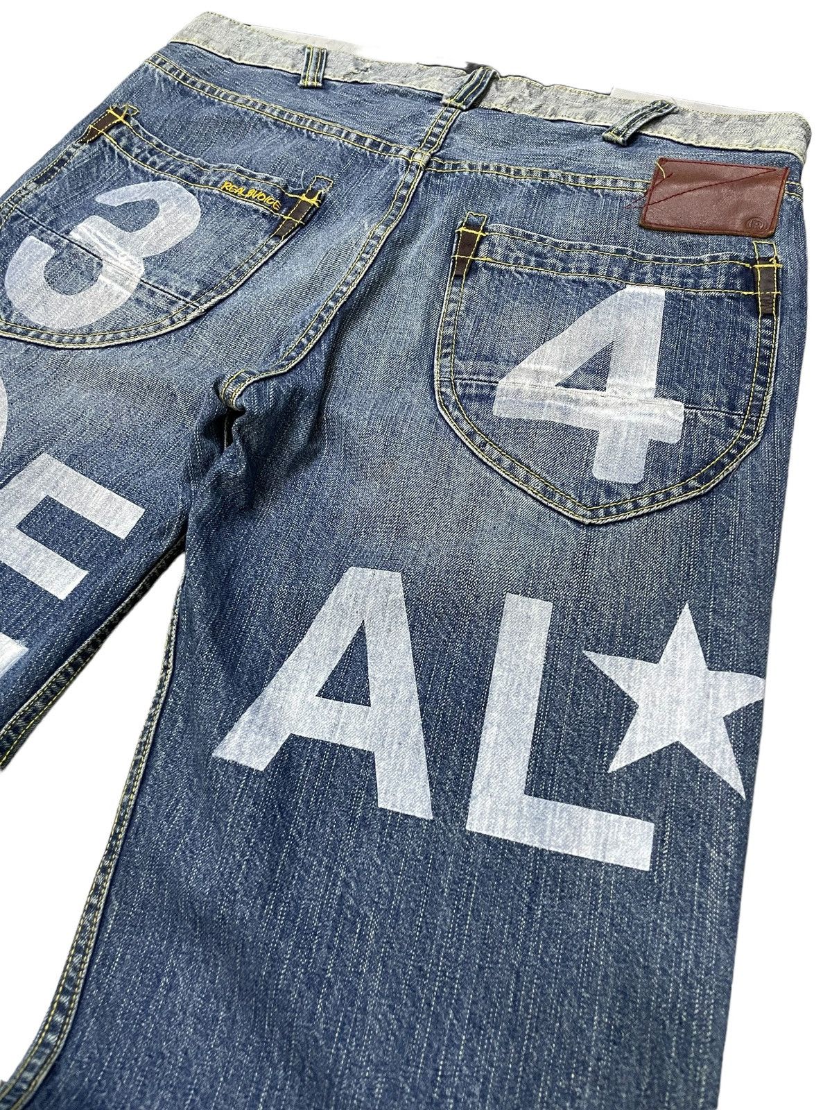 Artful Dodger × Ed Hardy Real Bvoice Painted Dirty Baggy Loose Jeans Size US 34 / EU 50 - 15 Thumbnail