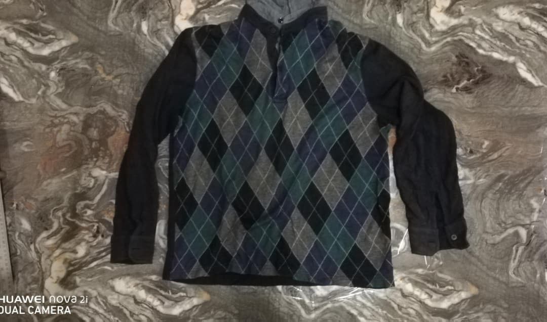 Vintage Mcgregor checked Polo Rugby Button Up T-Shirt
