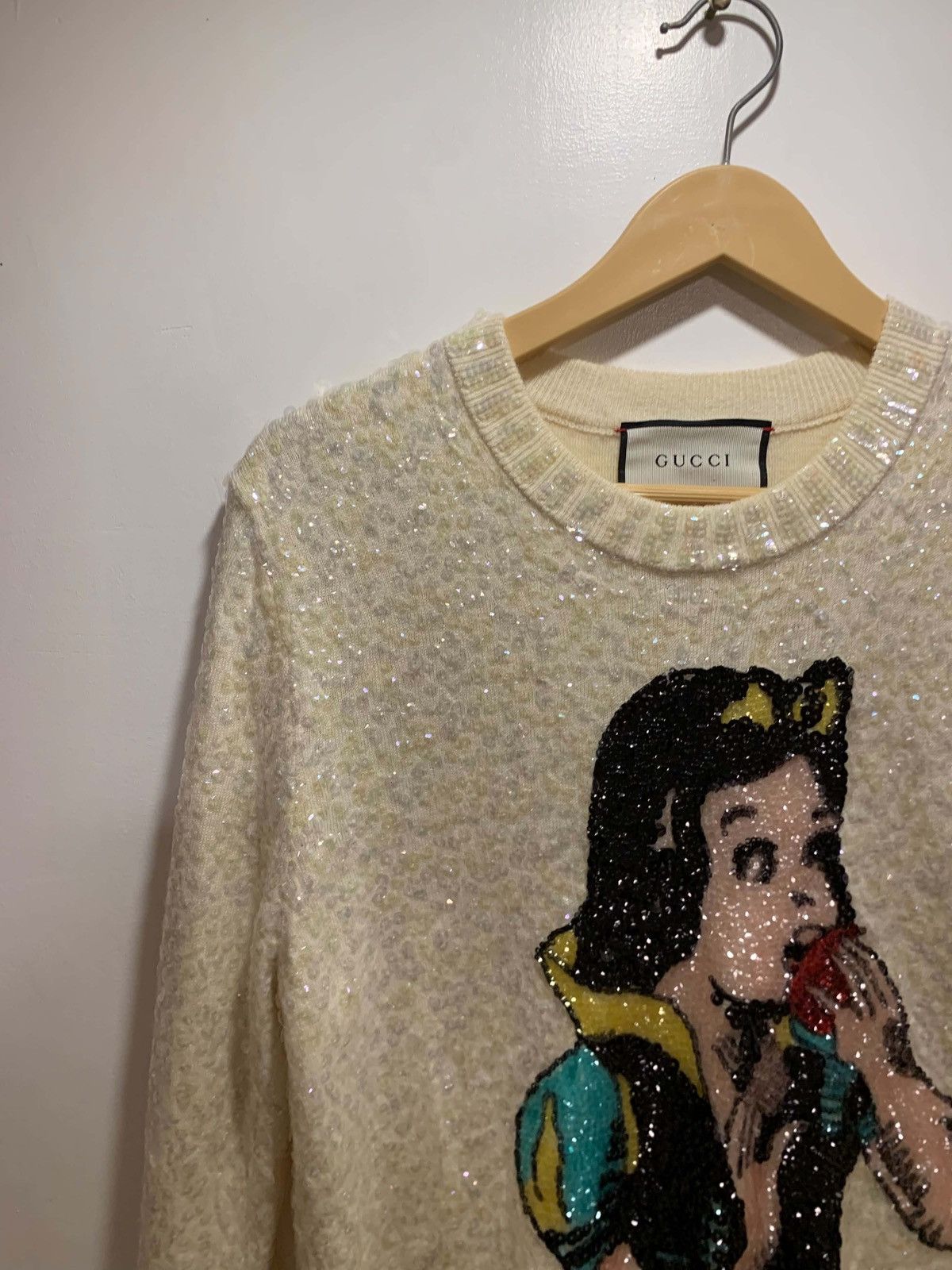 Gucci GUCCI Snow White Sequin Wool Knit Sweater Size M / US 6-8 / IT 42-44 - 4 Thumbnail