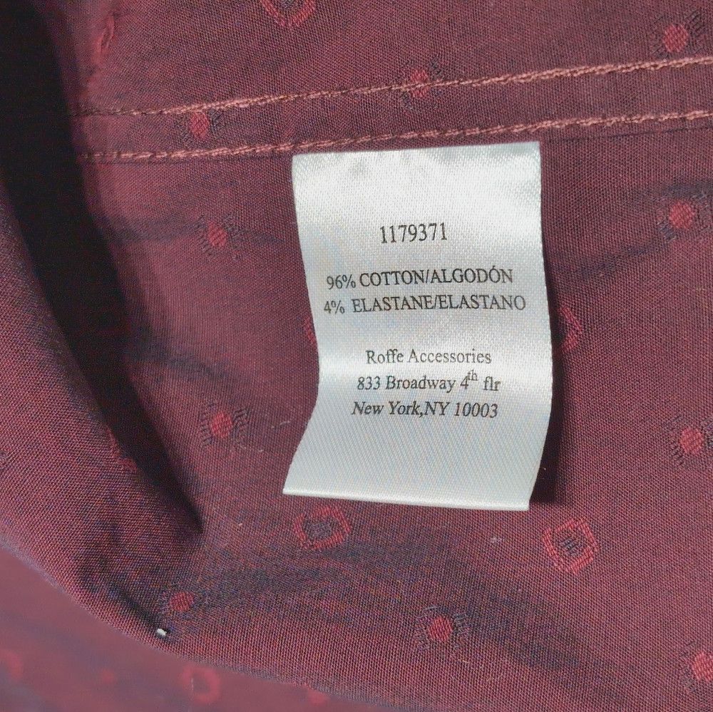 English Laundry Men's English Laundry Burgundy Button-Up Shirt Tone On Tone Size US M / EU 48-50 / 2 - 7 Thumbnail