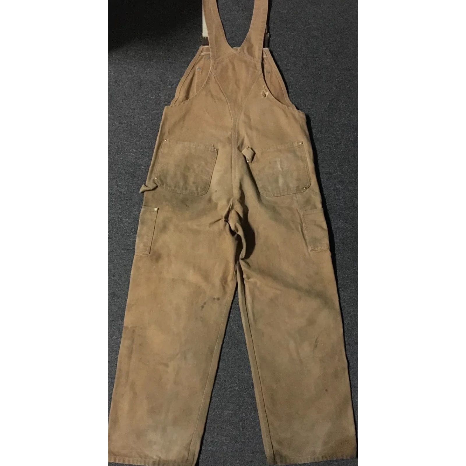 Carhartt Vtg Carhartt Overalls 36 30 Distressed Faded 80s 90s Grunge Punk Workwear USA Men Size 36 Tan Size US 36 / EU 52 - 2 Thumbnail