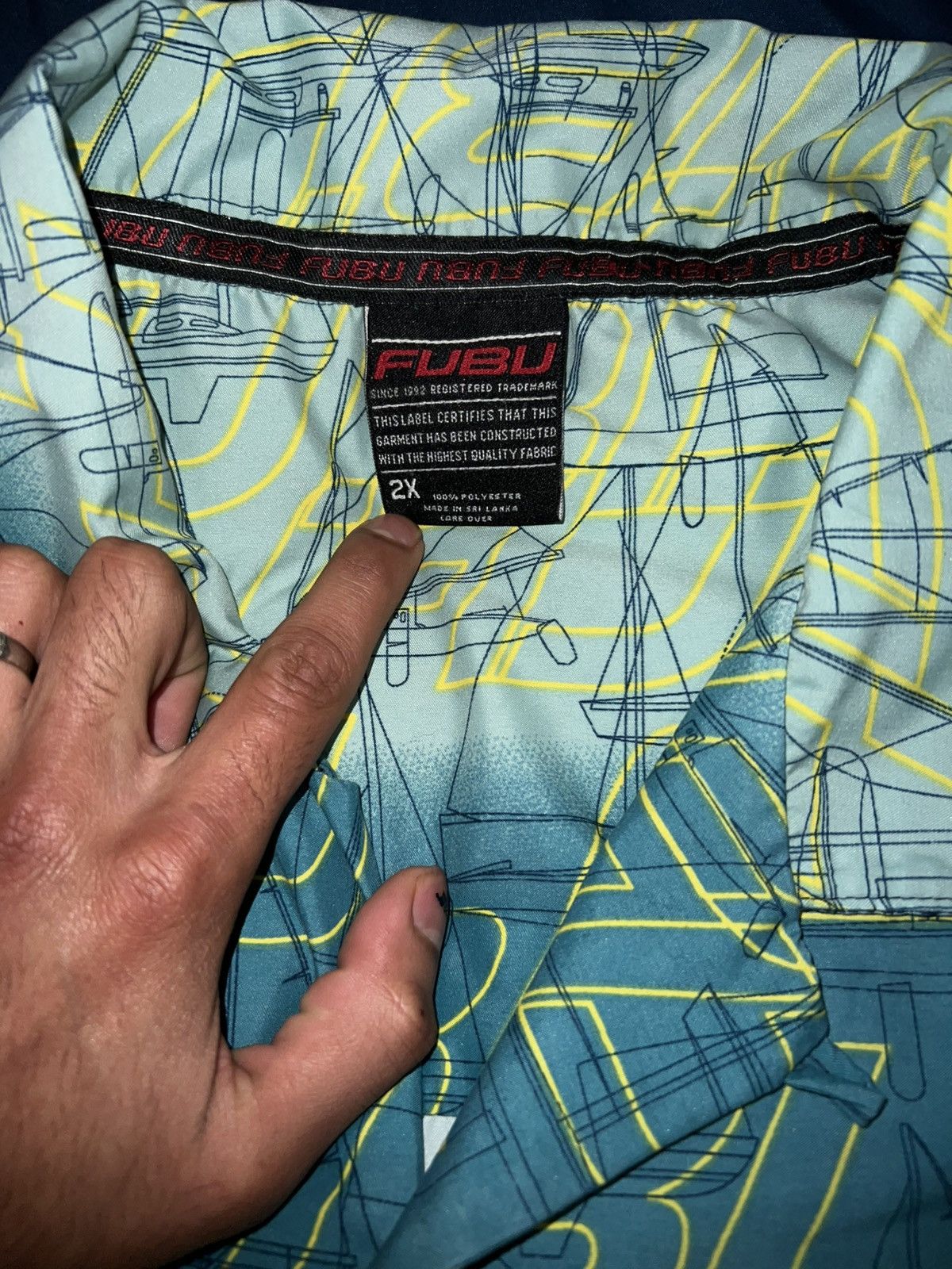 Fubu FUBU 90’s Short Sleeve Button Up Size US XXL / EU 58 / 5 - 3 Thumbnail