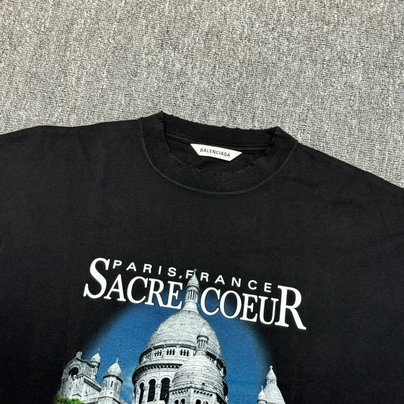 Balenciaga Balenciaga Castle print black long-sleeved T-shirt with ol Size US M / EU 48-50 / 2 - 5 Thumbnail