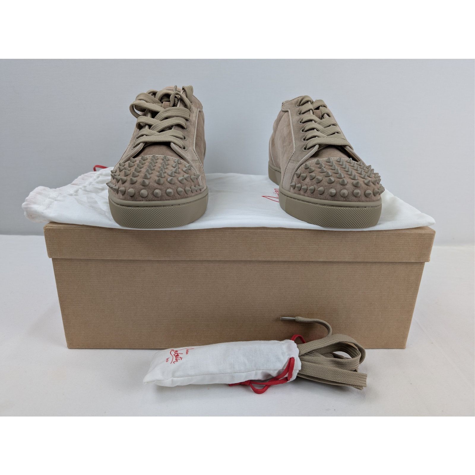 Christian Louboutin o1rshd1 Louis Junior Spikes Orlato Sneakers in Brown Size US 11 / EU 44 - 18 Thumbnail