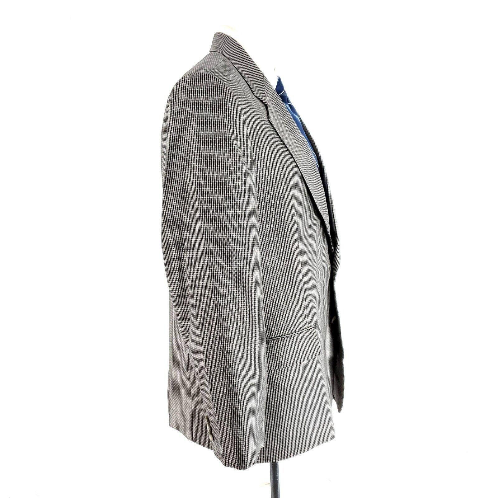 Vitale Barberis Canonico Vitale Barberis Canonico Wool 2 Button Sport Coat 42R Black Size 42R - 6 Thumbnail