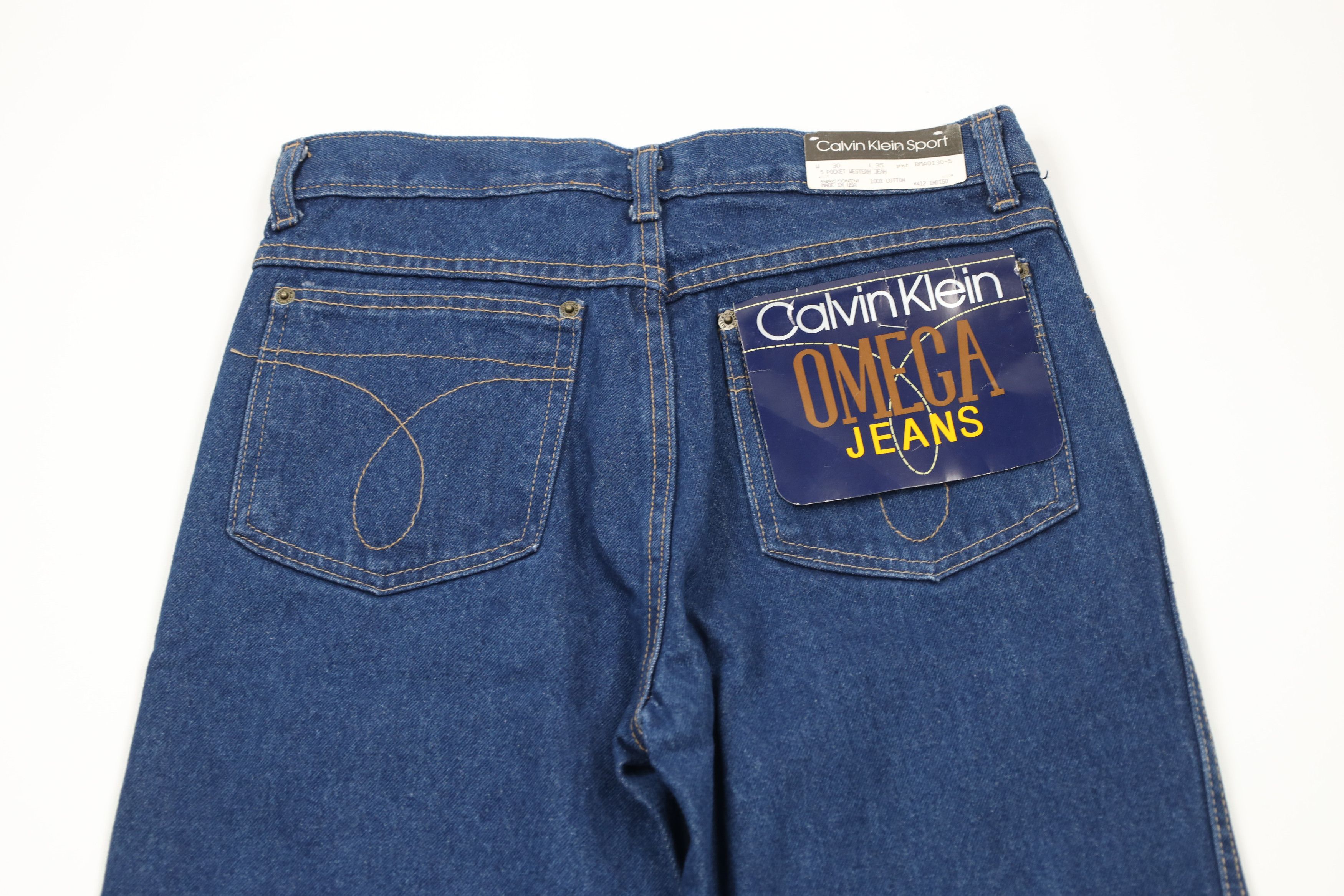 Calvin Klein × Vintage Deadstock Vintage 90s Calvin Klein Western Denim Jeans USA Size 30" / US 8 / IT 44 - 6 Thumbnail