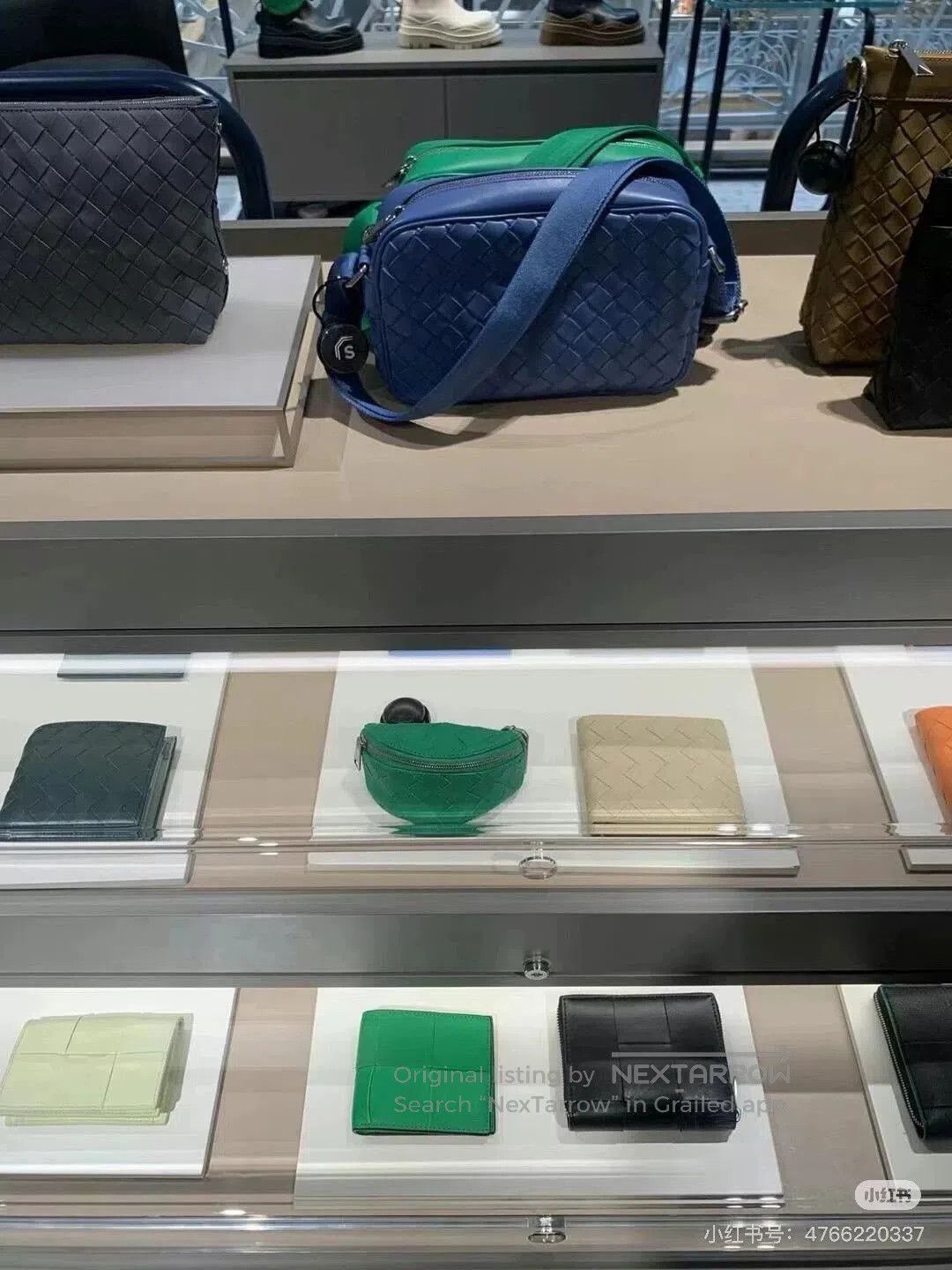 Bottega Veneta BV Blue Woven Camera Bag. Size ONE SIZE - 8 Thumbnail