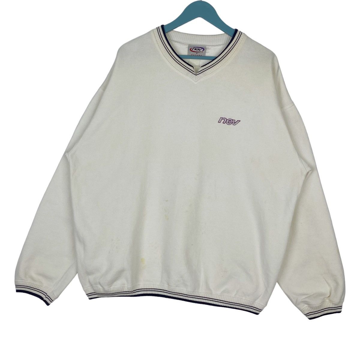 Designer × Vintage Nev Future Shapes Sweatshirt V Neck Pullover Jumper Size US M / EU 48-50 / 2 - 3 Thumbnail