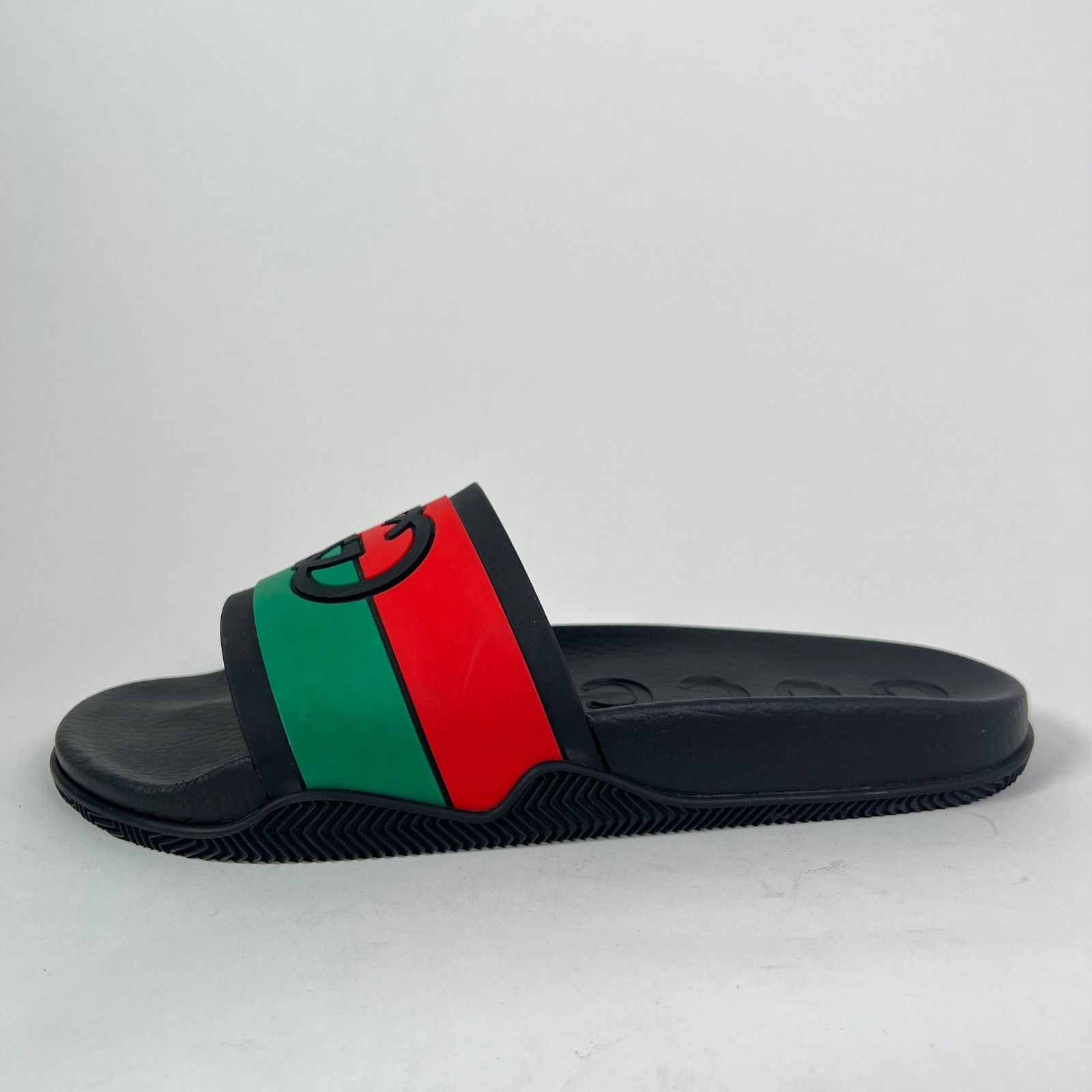 Gucci Gucci Tricolor Web Interlocking G Pool Slides Size US 12 / EU 45 - 3 Thumbnail