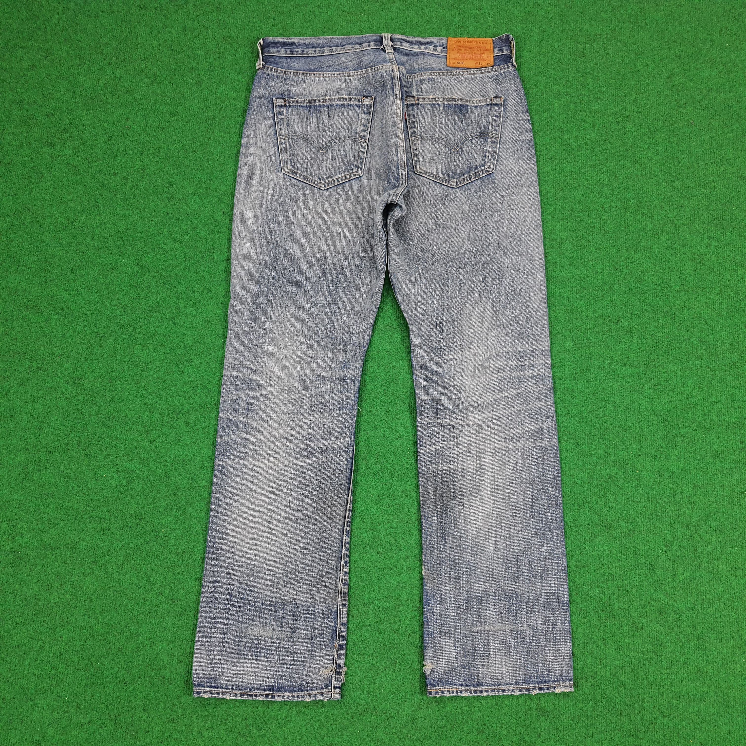 Levi's × Levi's Vintage Clothing × Vintage Vintage Levi's 501 Distressed Style Jeans Size US 34 / EU 50 - 4 Thumbnail