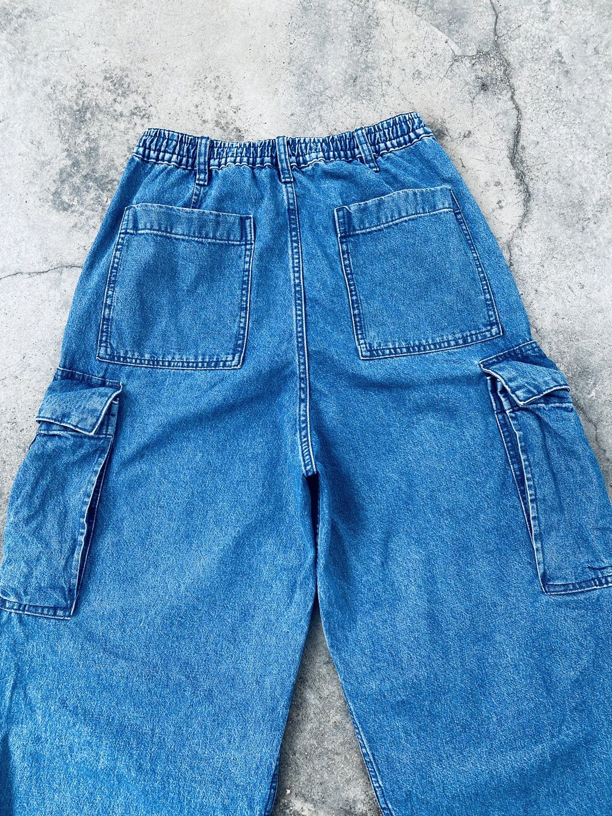 GU Vintage Gu Wide Parachutes Denim Cargo Pants Size US 29 - 4 Thumbnail
