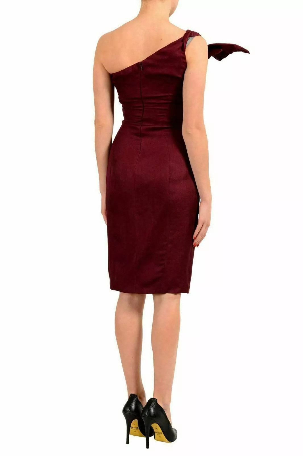 Dsquared2 Dsquared2 Silk One Shoulder Sheath Dress Size S / US 4 / IT 40 - 3 Thumbnail