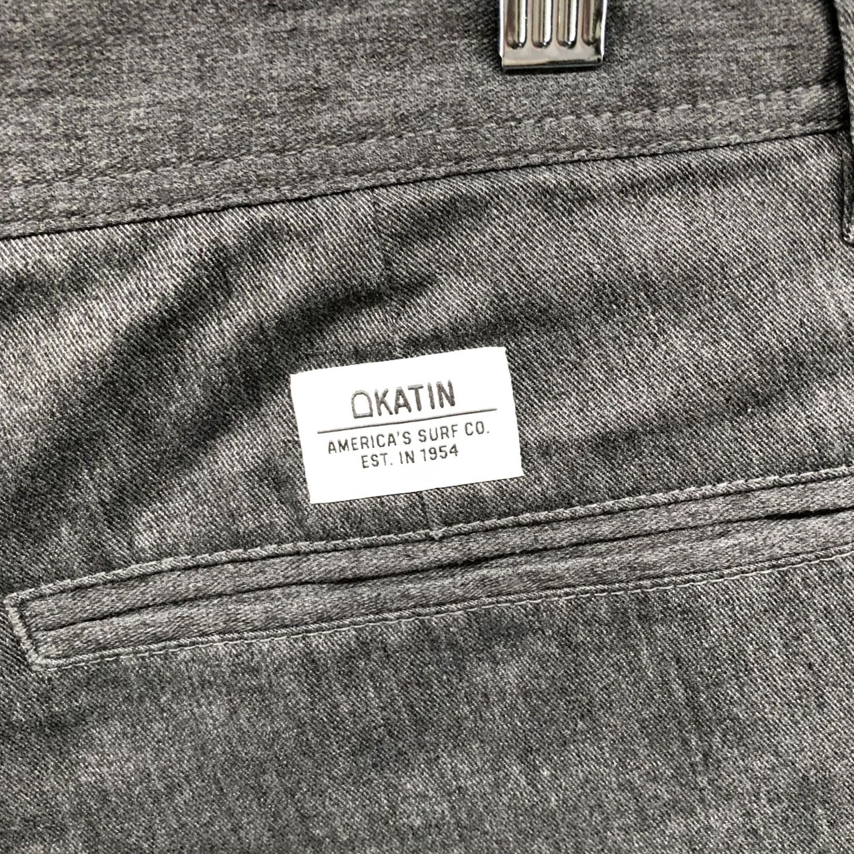 Katin KATIN Chino Shorts Mens Size 38 Gray Flat Front 8'' Inseam Surf Beach Size US 38 / EU 54 - 5 Thumbnail