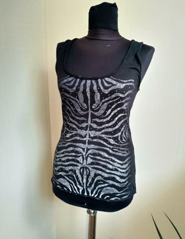 Morgan De Toi Morgan De Toi Black tank top zepra print sz S Size S / US 4 / IT 40 - 7 Thumbnail