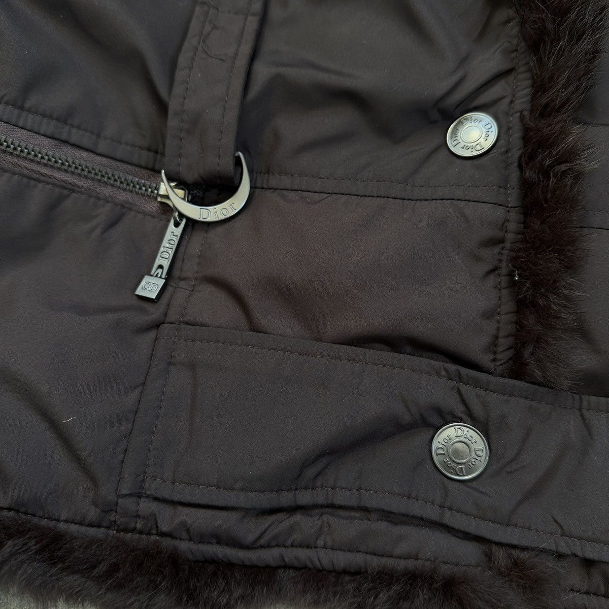 Christian Dior Monsieur Vintage 90’s Christian Dior Paris Real Fur/Nylon Jacket Size L / US 10 / IT 46 - 4 Thumbnail