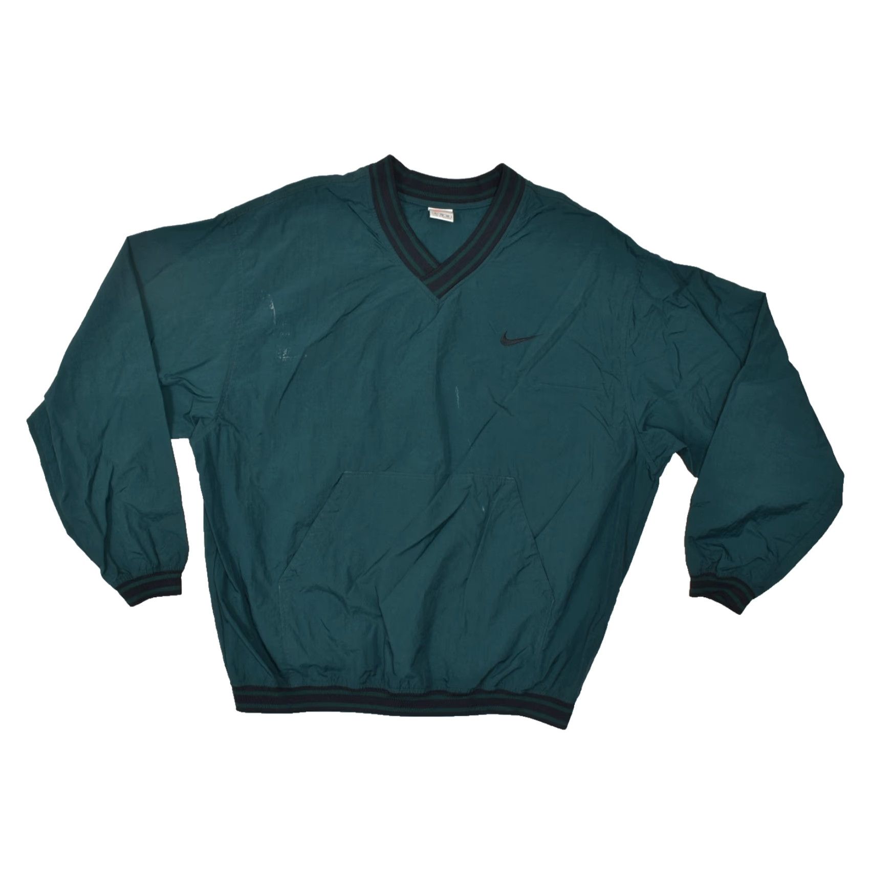Nike VINTAGE Nike Windbreaker Jacket V-Neck Pullover Green XL Men Retro Style Windbreaker Oversized Size US XL / EU 56 / 4 - 2 Thumbnail