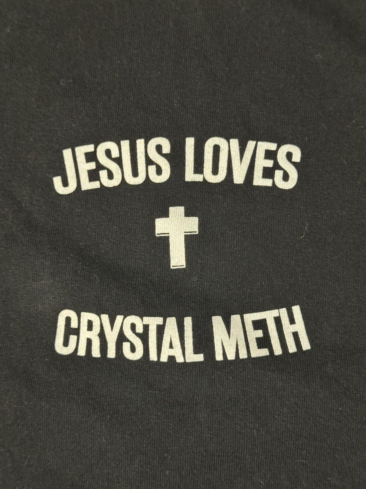 Fuck The Population × G59 Records Life Is Pain Jesus Loves Crystal Meth T-shirt Size US XL / EU 56 / 4 - 2 Thumbnail