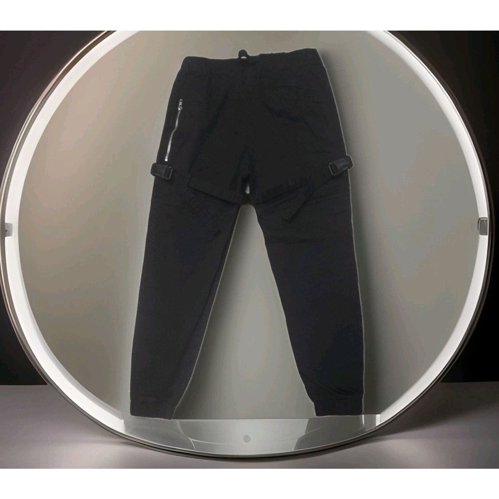SKINGRAFT SKINGRAFT on Black Cargo Drawstring Zip Pockets Pants M Size US 29 - 3 Thumbnail