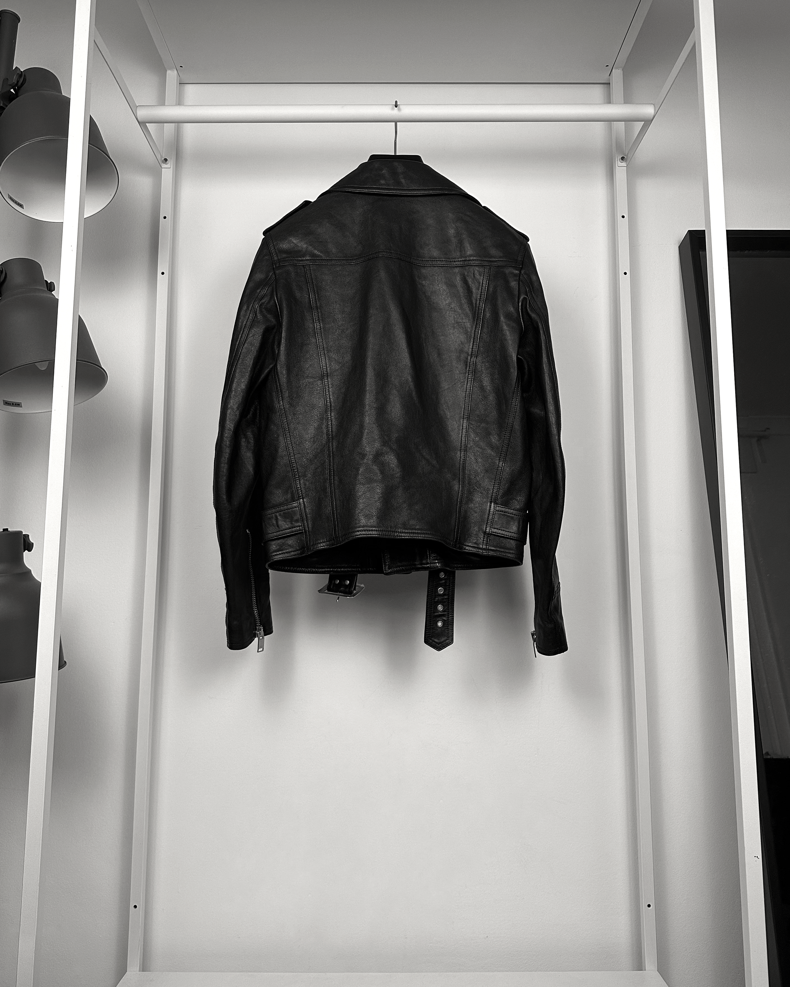 Saint Laurent Paris Saint Laurent Tiger Fur Details Leather Biker Jacket Size US S / EU 44-46 / 1 - 2 Thumbnail