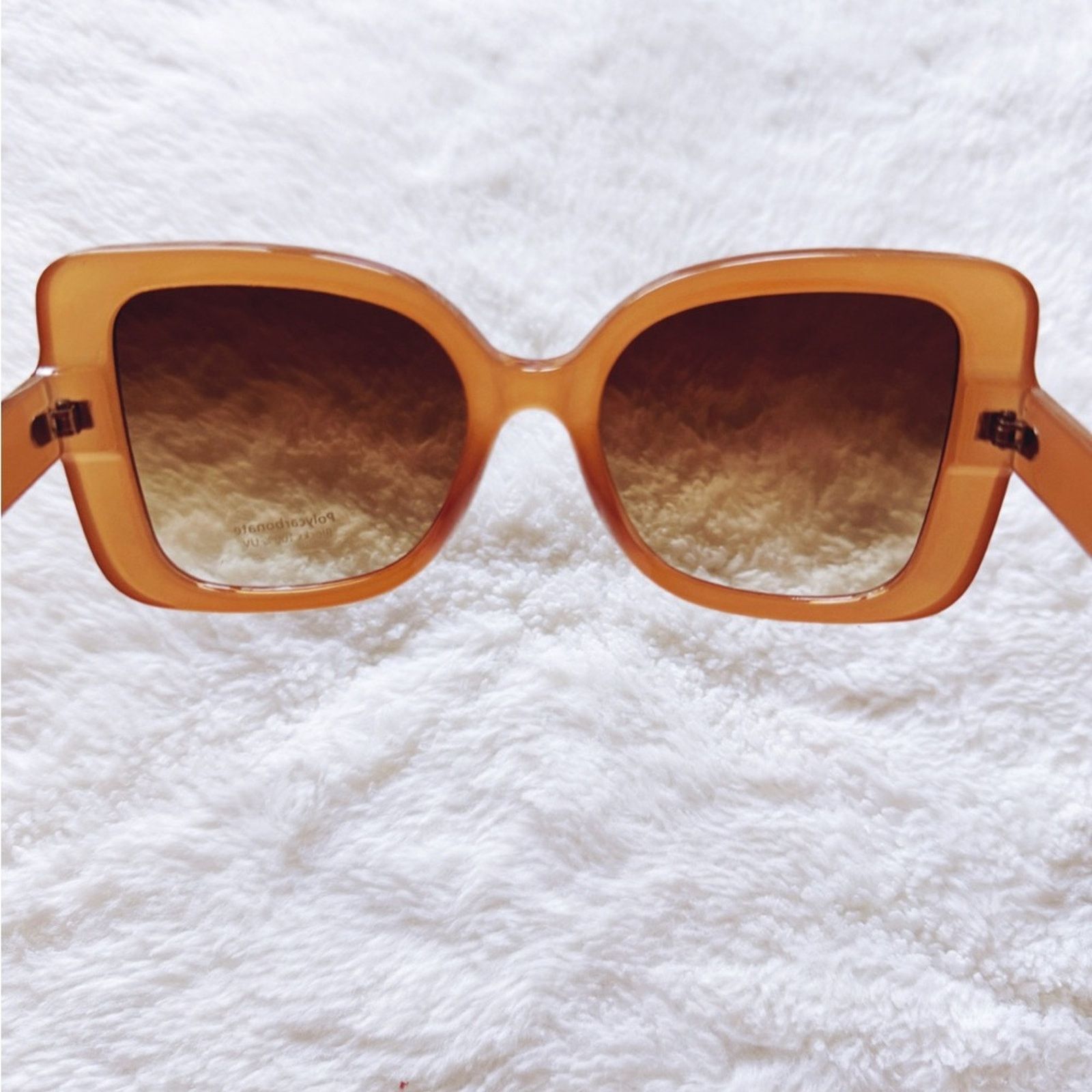 Other Eva Clear Gold Square-Framed Sunglasses Size ONE SIZE - 11 Thumbnail