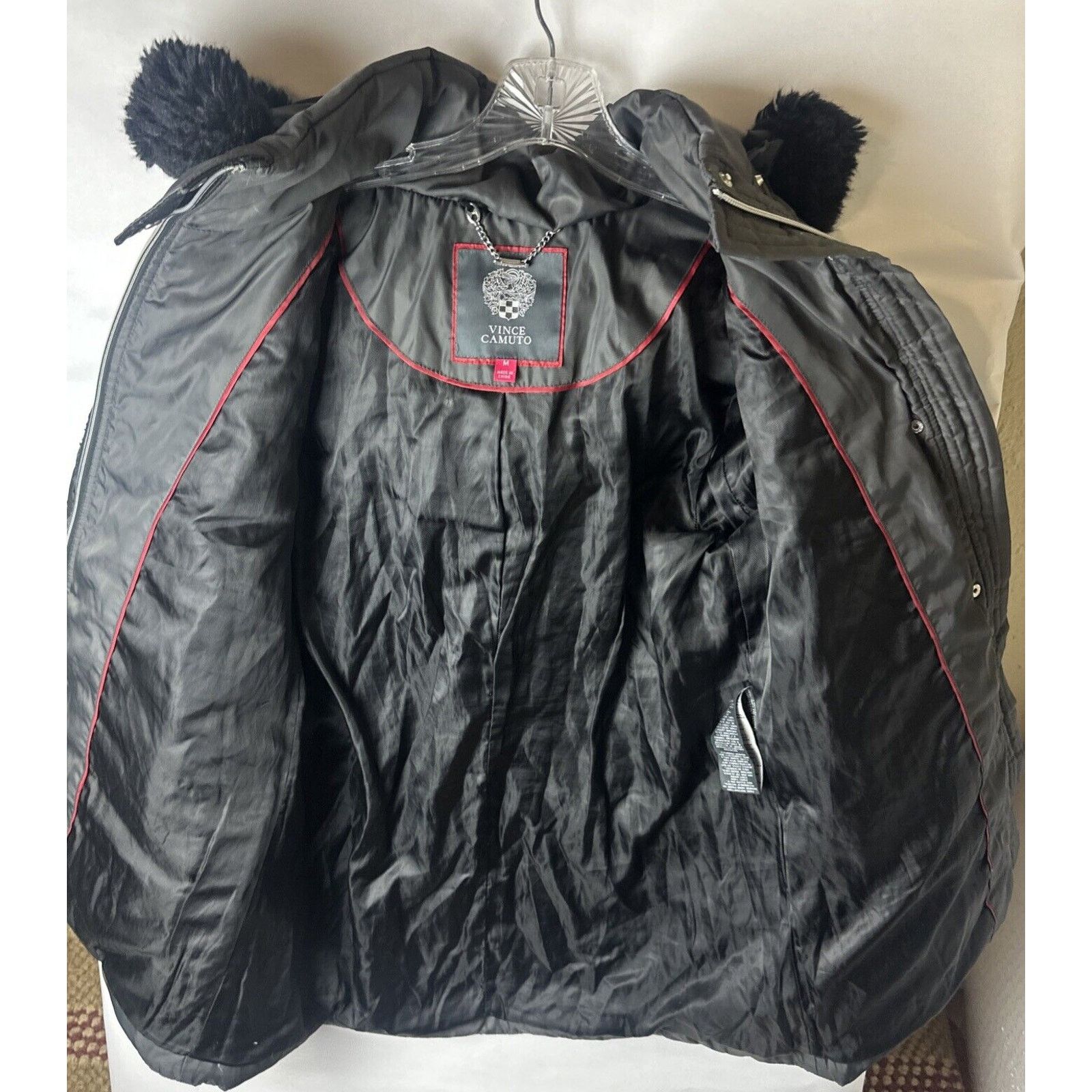 Vince Camuto VINCE CAMUTO Women's M grey Full Zip Quilted Hooded Puffer Size M / US 6-8 / IT 42-44 - 12 Thumbnail
