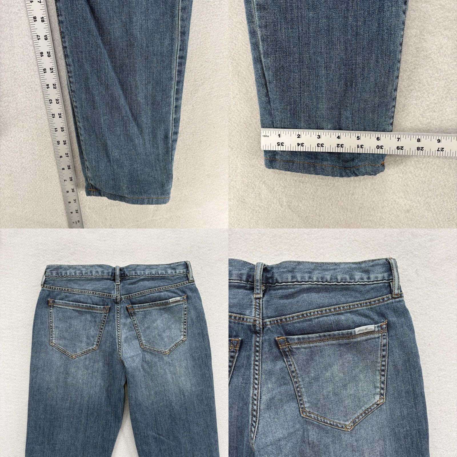 Eddie Bauer Eddie Bauer Jeans Womens 8 Blue Fleece Lined Mid Rise Boyfriend Relaxed Stretch Size 30" / US 8 / IT 44 - 8 Thumbnail